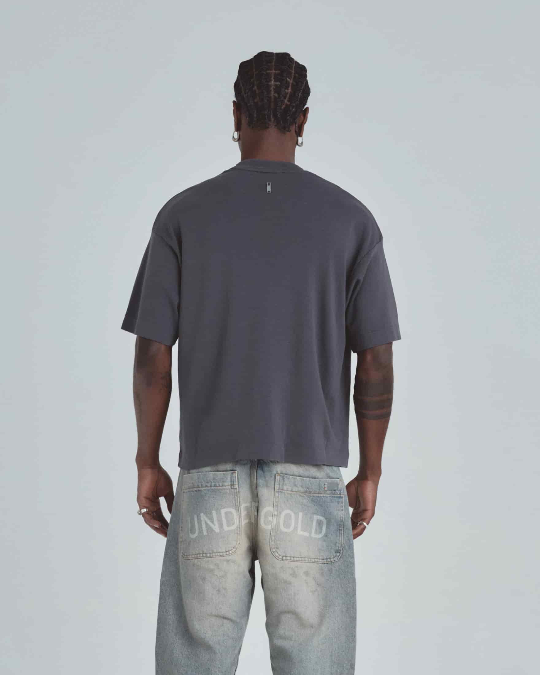 Line Basic Label Boxy Fit Tshirt Vintage Gray - miniatura 7