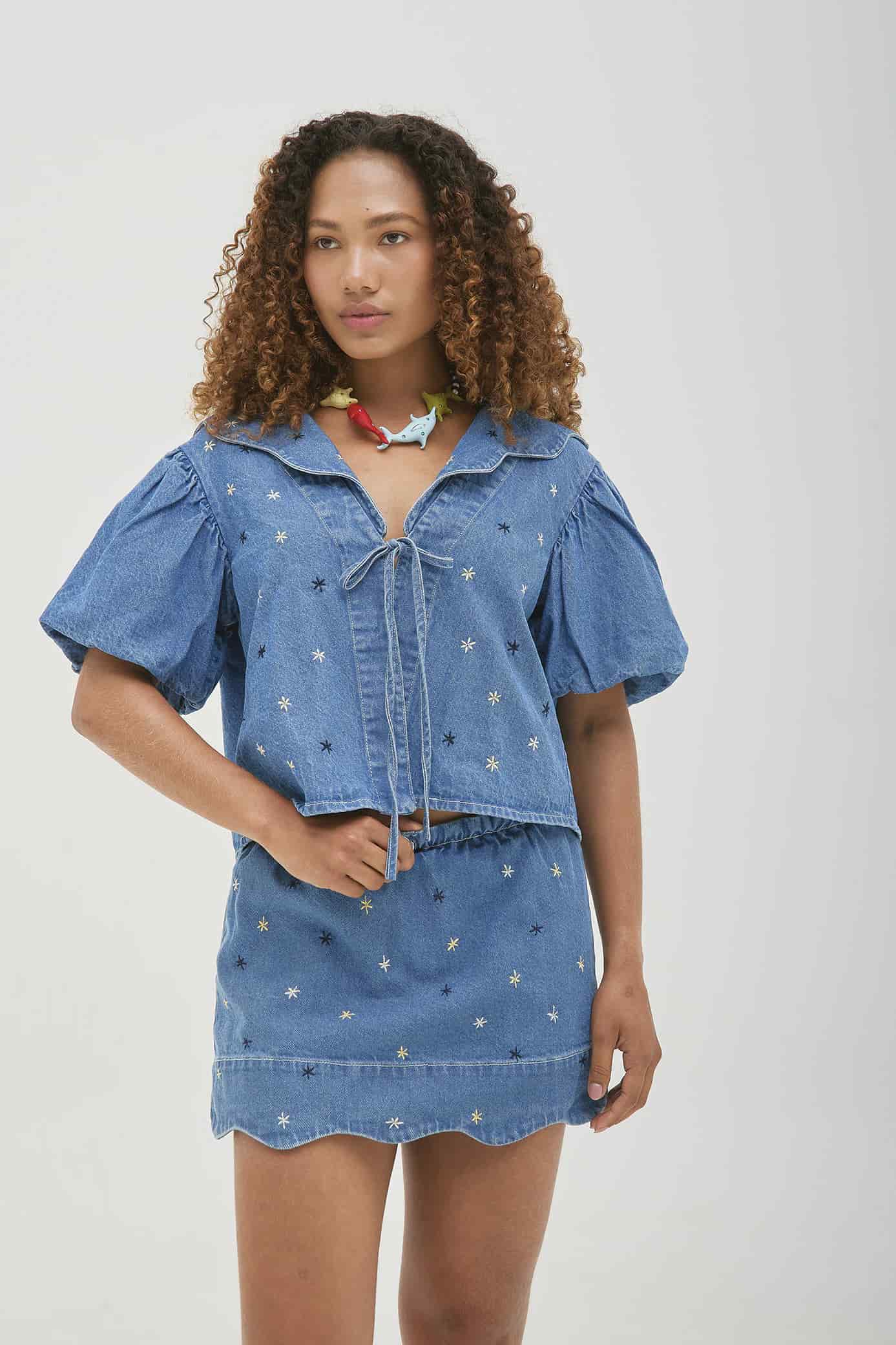 Falda Short Marea Denim - miniatura 5