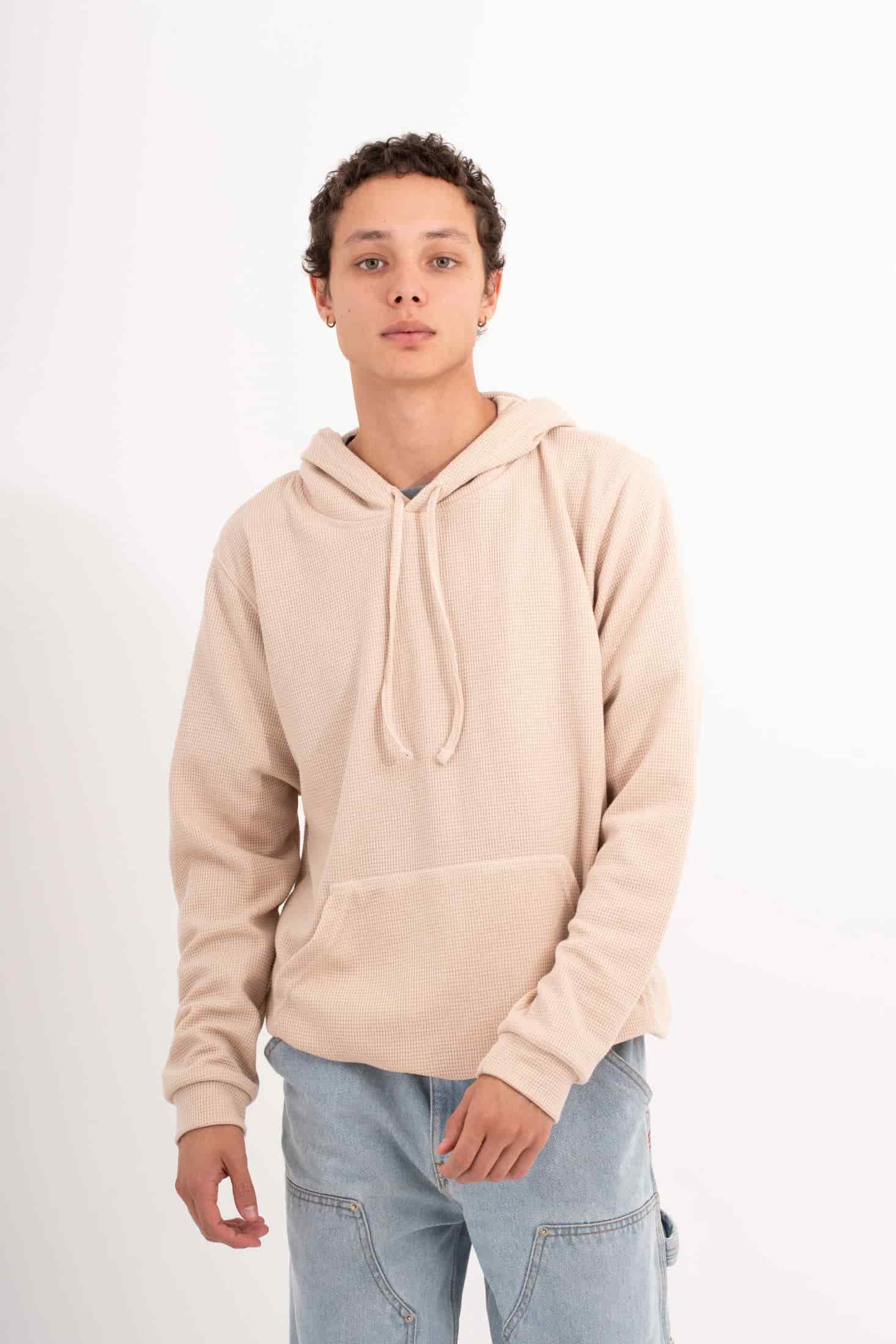 HOODIE BEIGE UNISEX- BÁSICO - miniatura 1