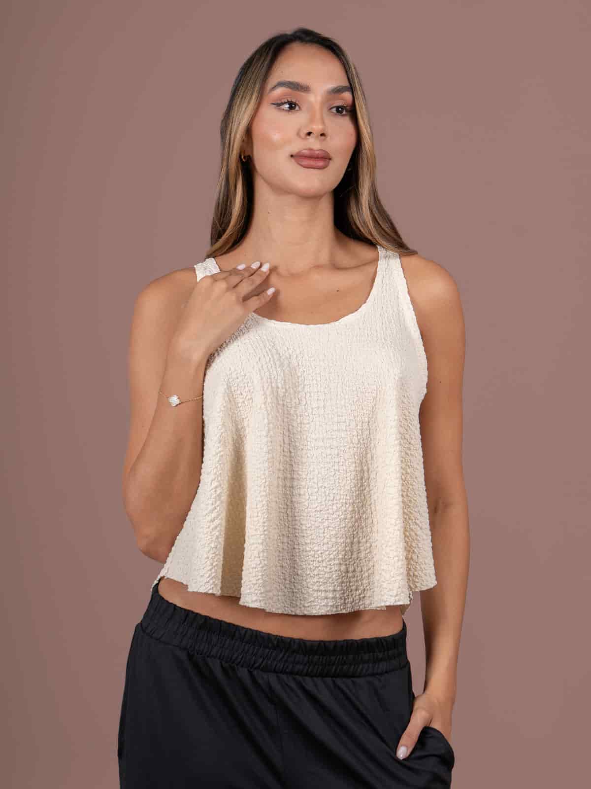 Blusa Leyva Ivory - miniatura 1
