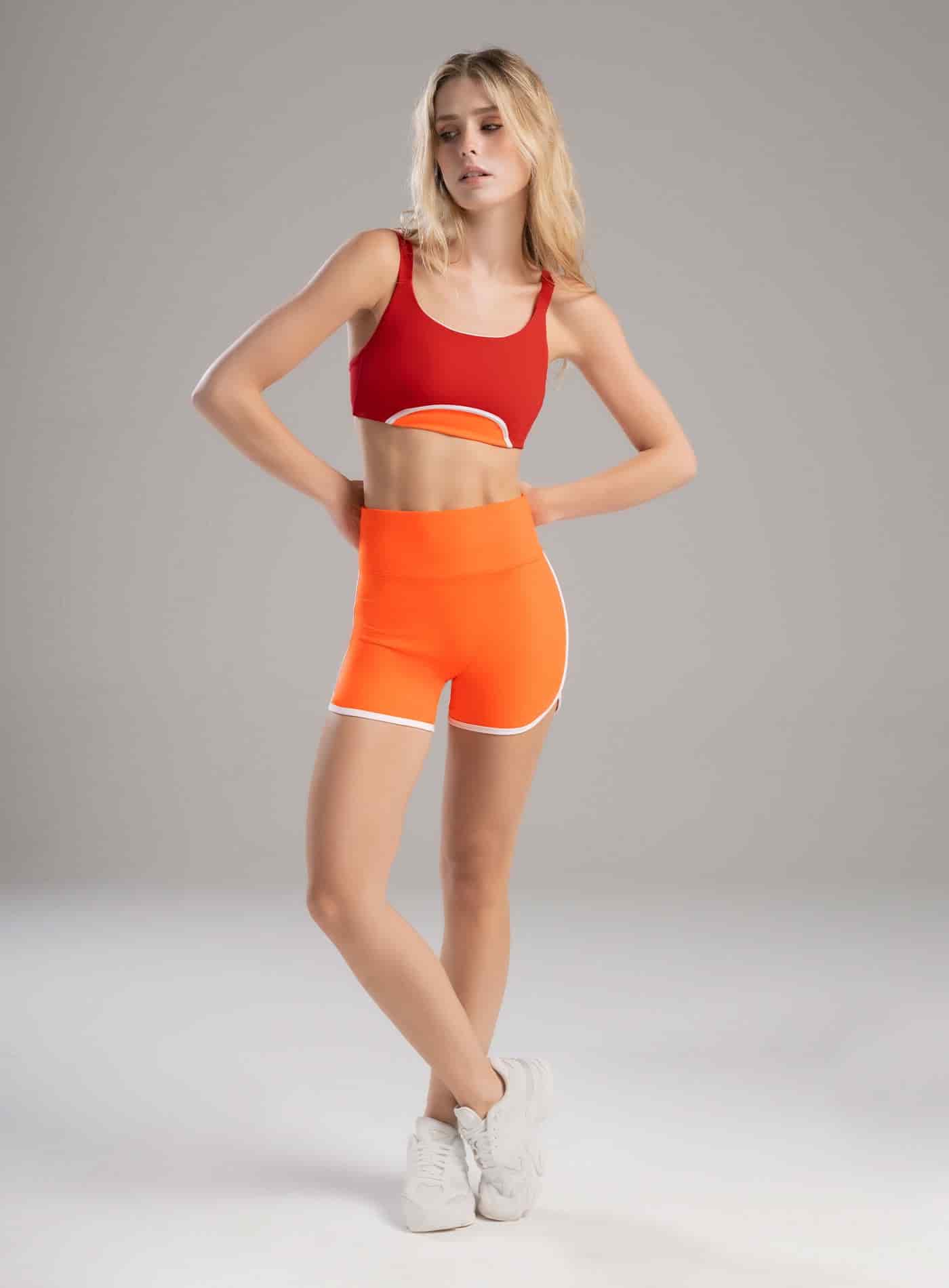 SHORT DEPORTIVO TELA SHERY CON SESGOS EN CONTRASTE - PRECIO ESPECIAL - miniatura 1