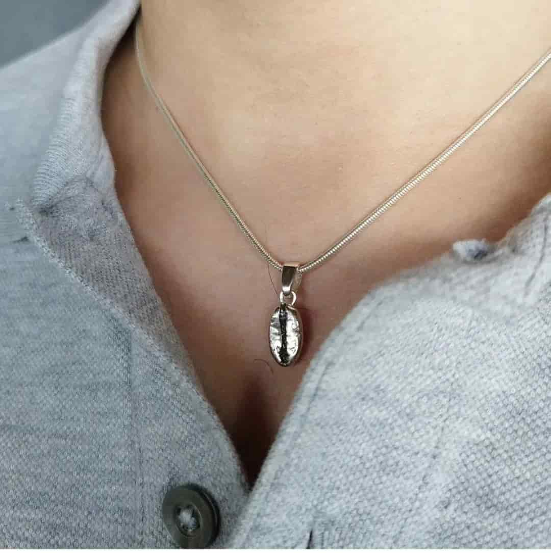 Dije Café Gesha en plata envejecida - miniatura 2
