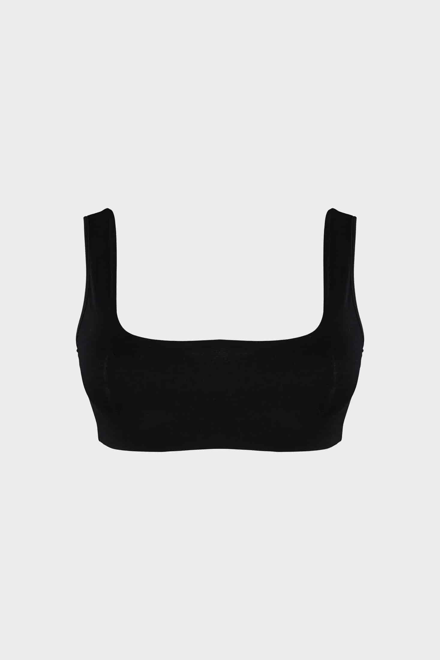 TOP LISO ELLIPSE SIN ARO ULTRA COMODO MICROMODAL NEGRO - miniatura 2