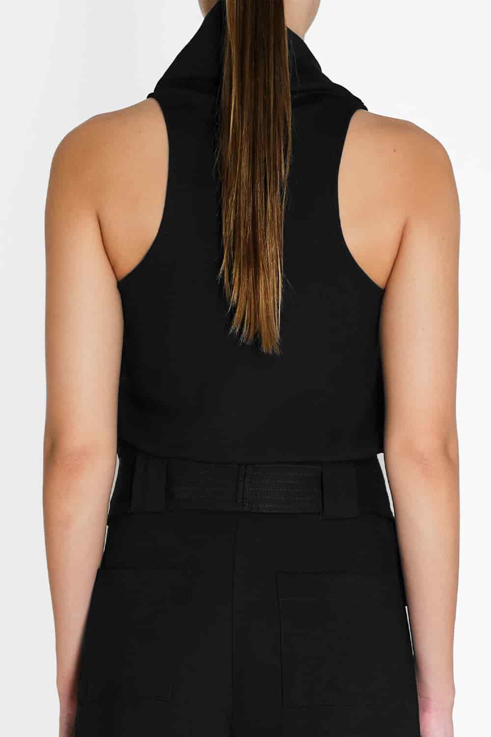 Blusa Noche de lirios negro atelier - miniatura 2
