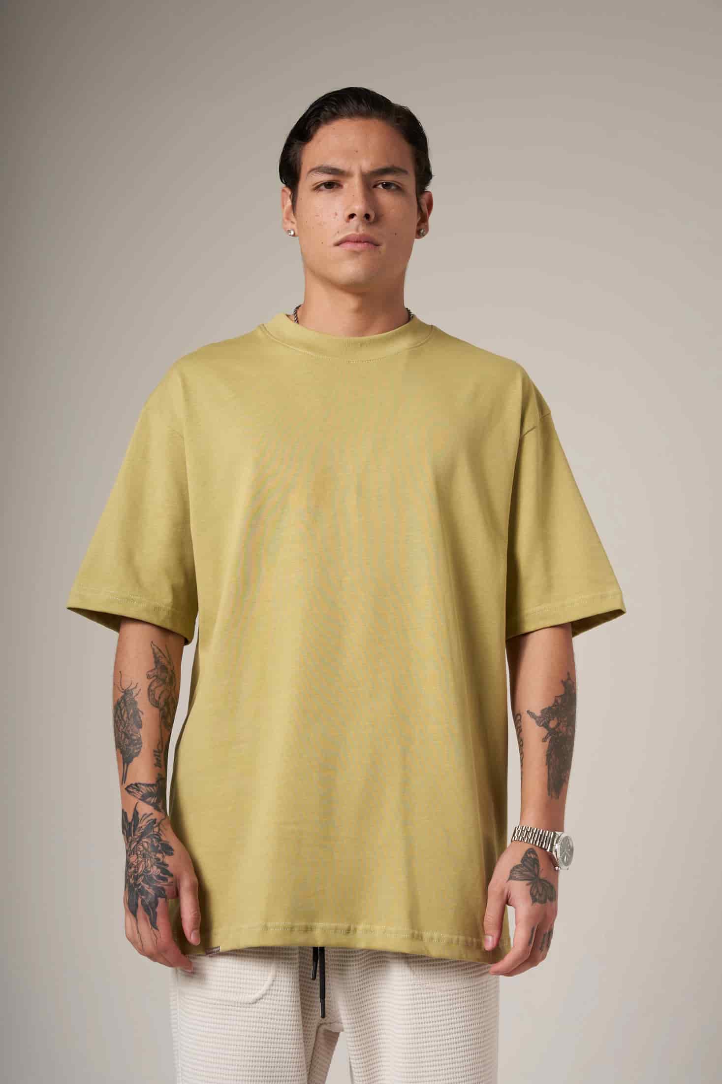 CAMISETA 250 GRAMOS, 100% ALGODÓN VERDE CLARO - miniatura 1
