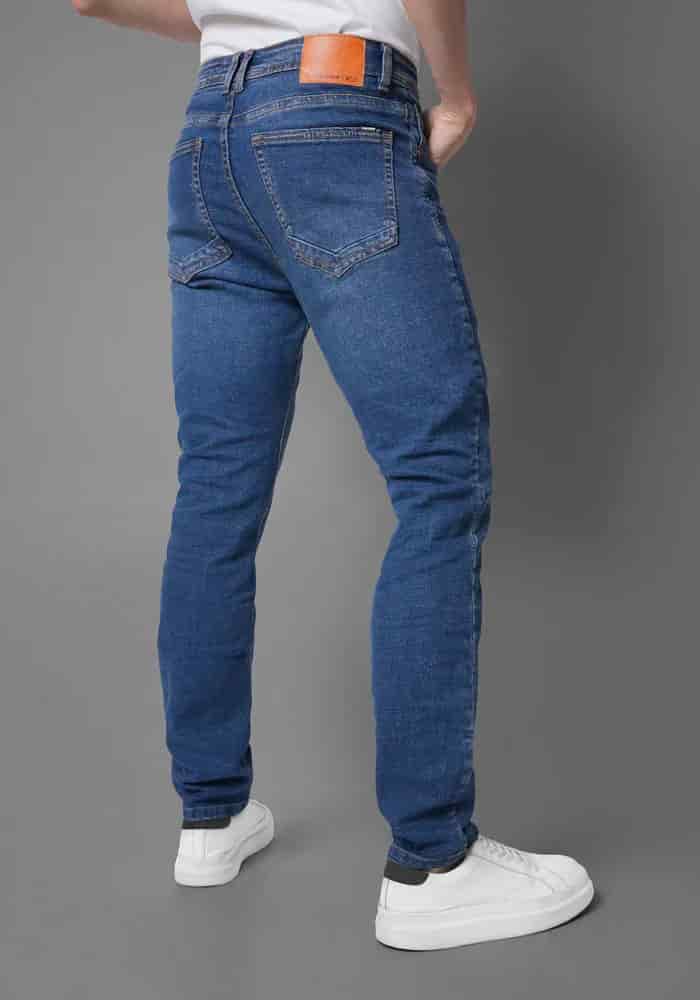 Jean para Hombre Skinny con Licra Color Azul Medio Claro Thunder - miniatura 3