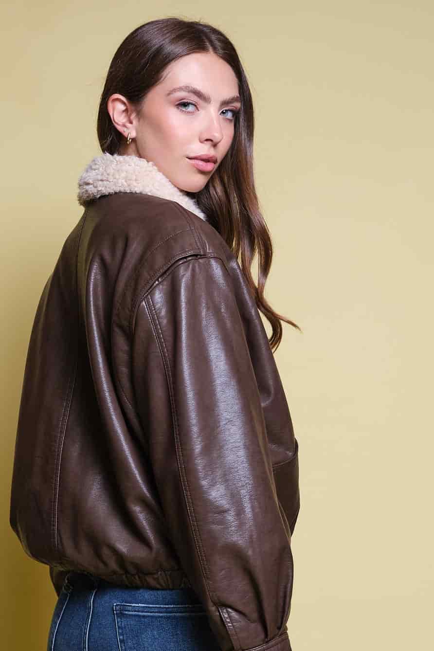 CHAQUETA SHEARLING CAFE - miniatura 2