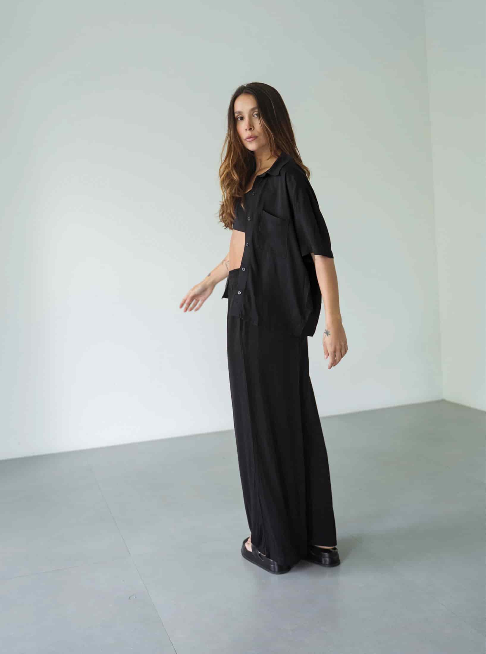 Set Breezy Black Palazzo - miniatura 2