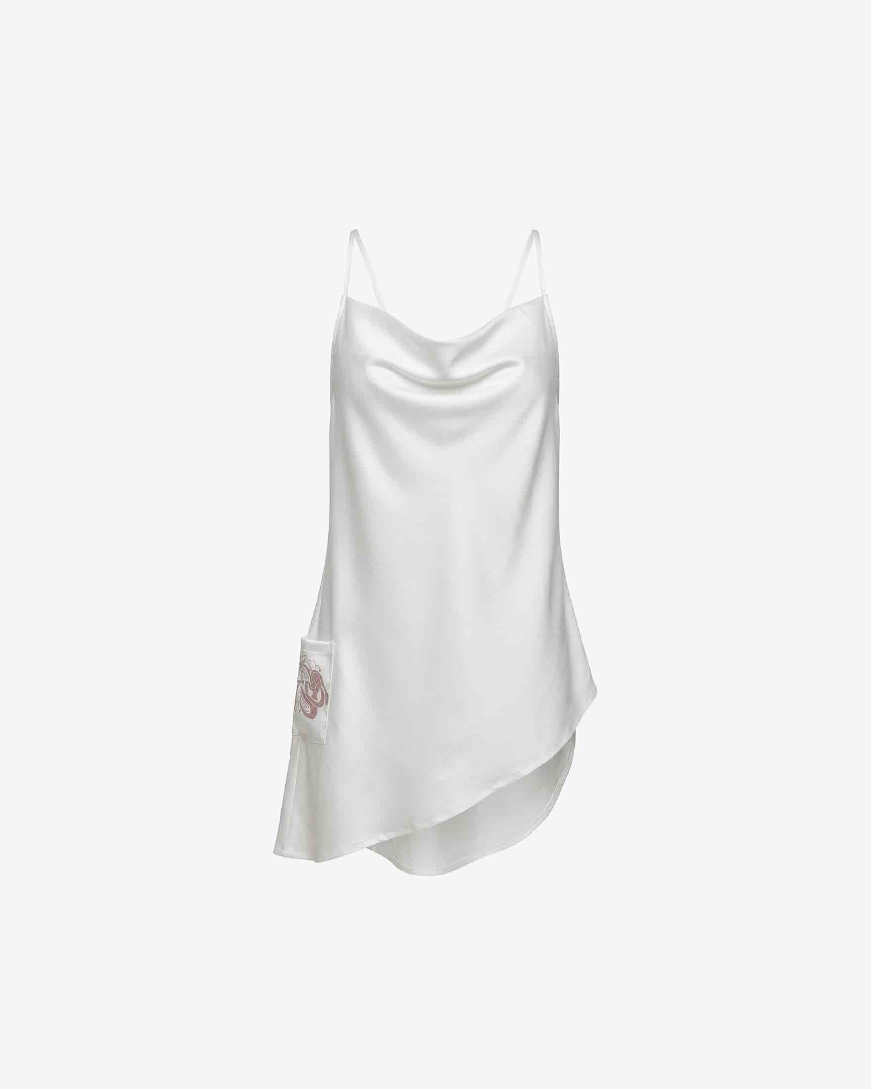 Conversation Cowl Cami Top - White - miniatura 1