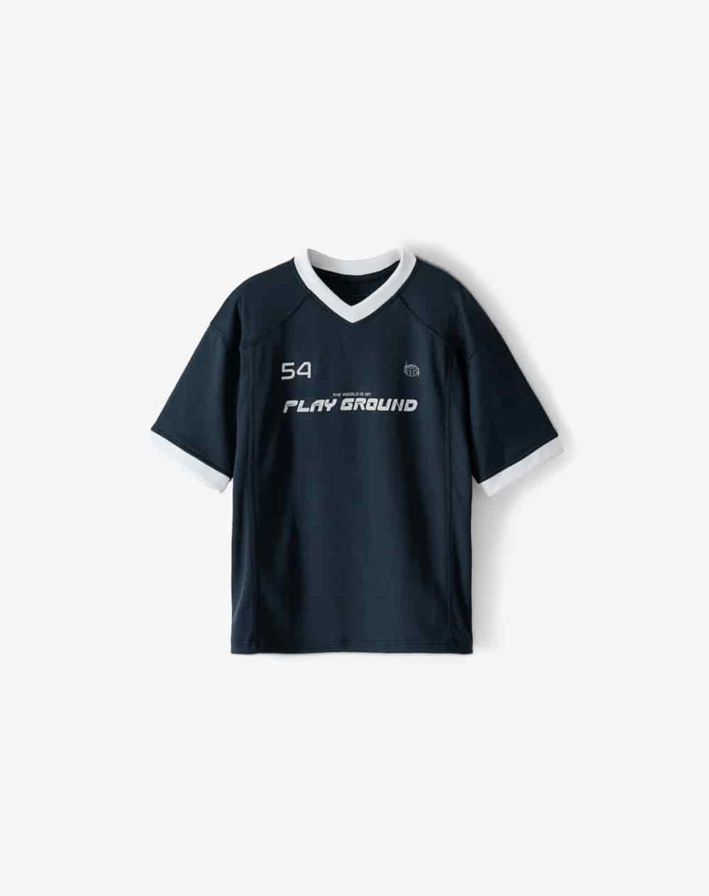 Camiseta regular manga corta azul niño - miniatura 6