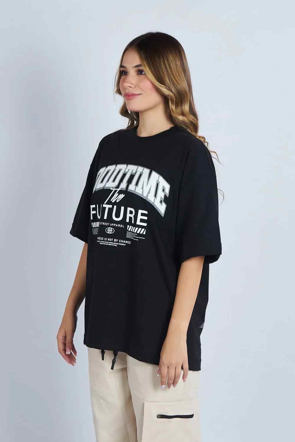 Camiseta oversize estampado Good Time Negro | DROP 03 | - miniatura 8