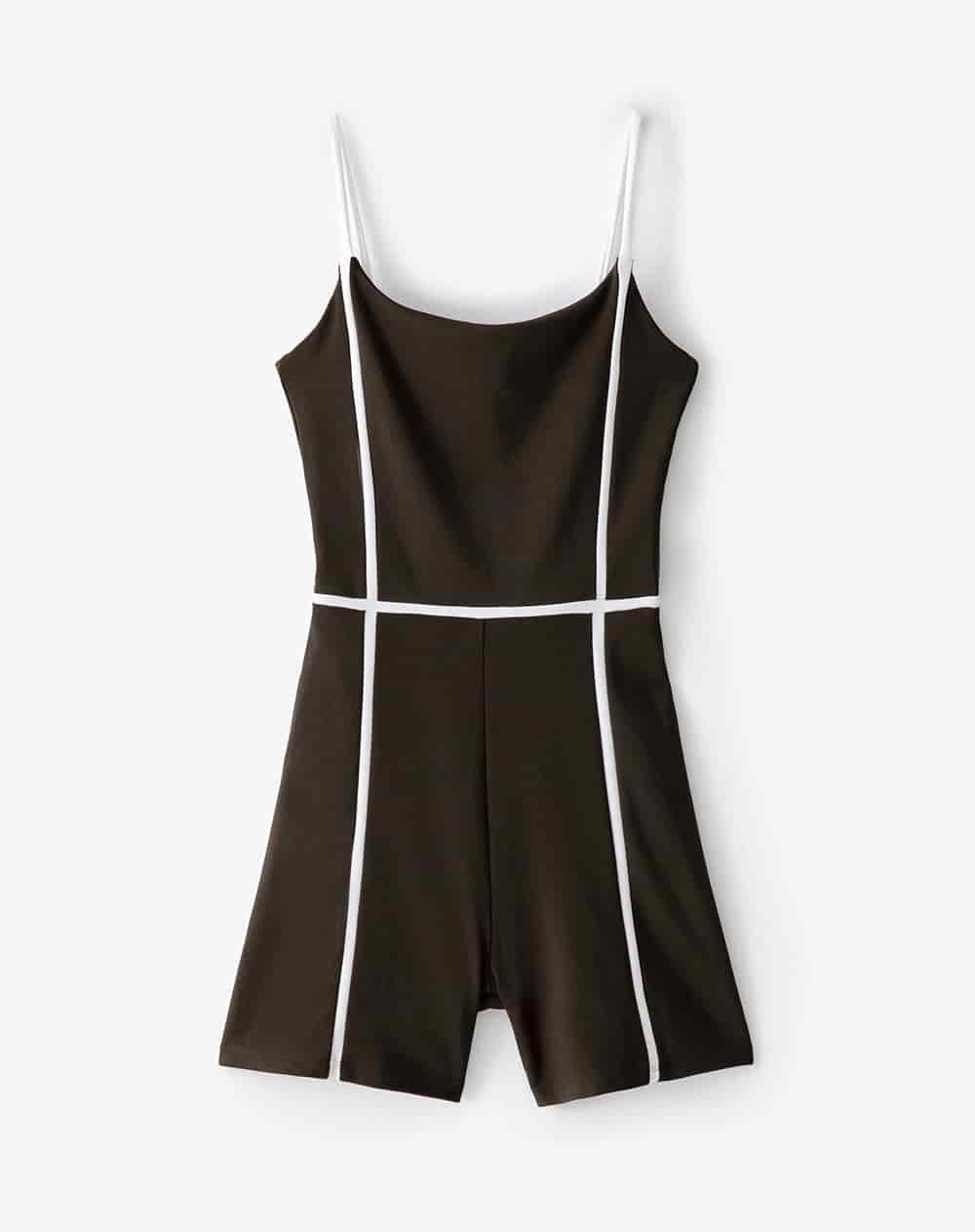 Enterizo deportivo secado rápido chocolate mujer - miniatura 7