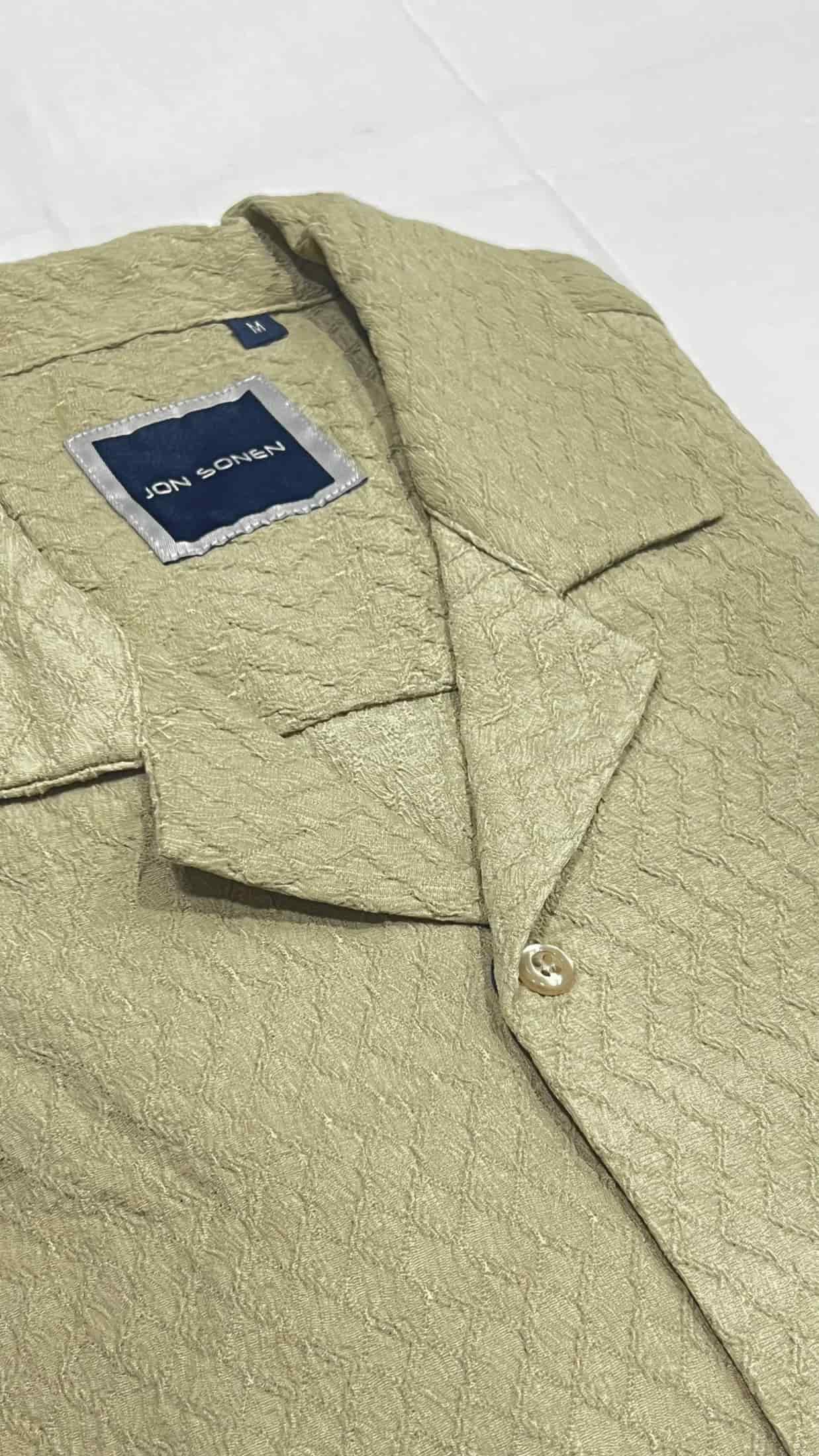Camisa manga corta con textura para hombre Jon Sonen 027225019 - miniatura 5