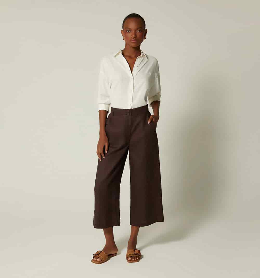 Pantalon tiro alto culotte - miniatura 2