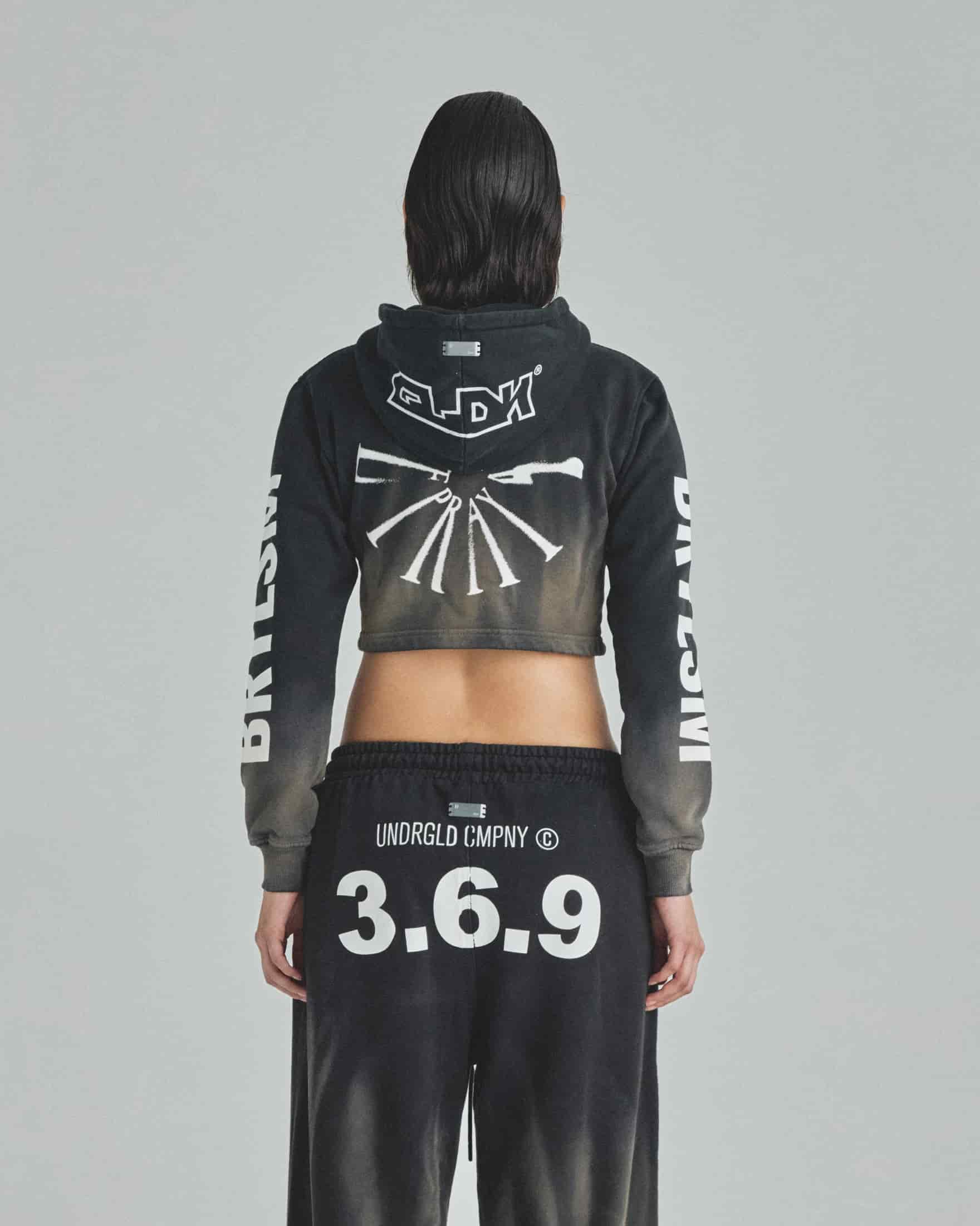 W Spring Pray 4 Love Zip Up Slim Fit Hoodie Sandblast Gray Flame - miniatura 7