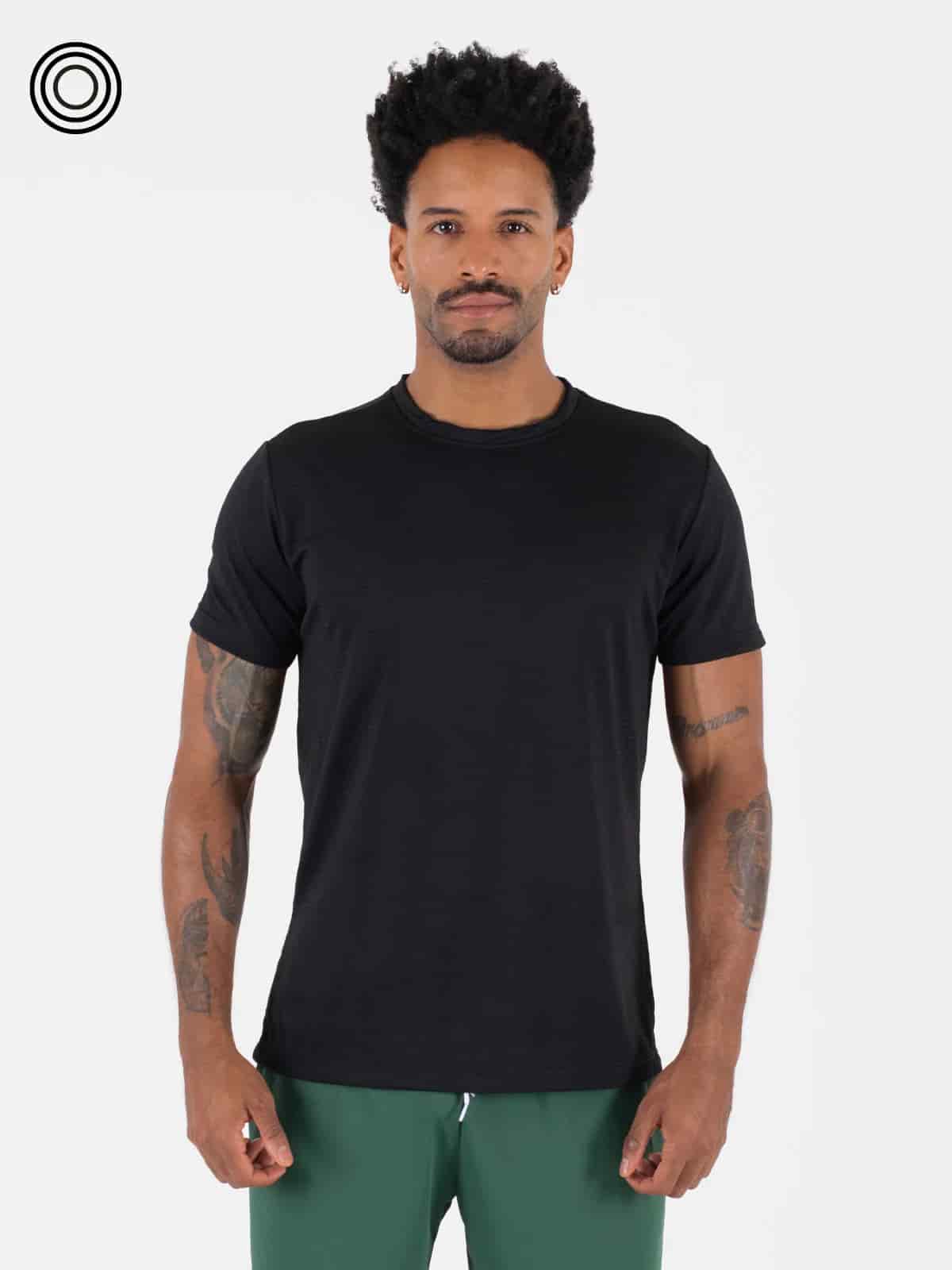 Camiseta panal hombre negra - miniatura 2