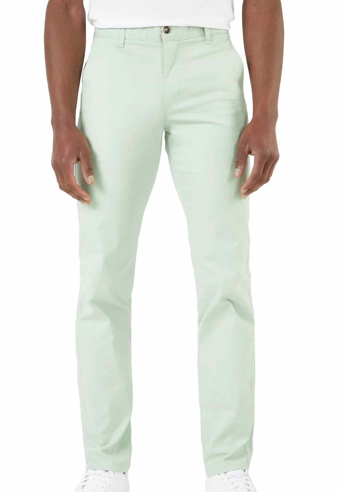 Pantalòn dril verde menta spandex - miniatura 3