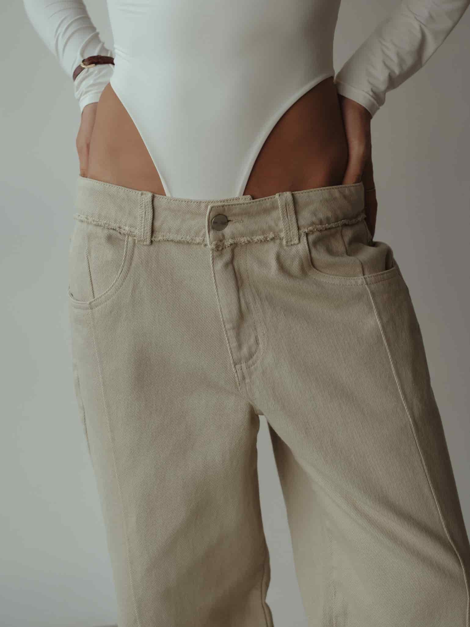 SPLIT LEG STRAIGHT JEAN - ASH - miniatura 4