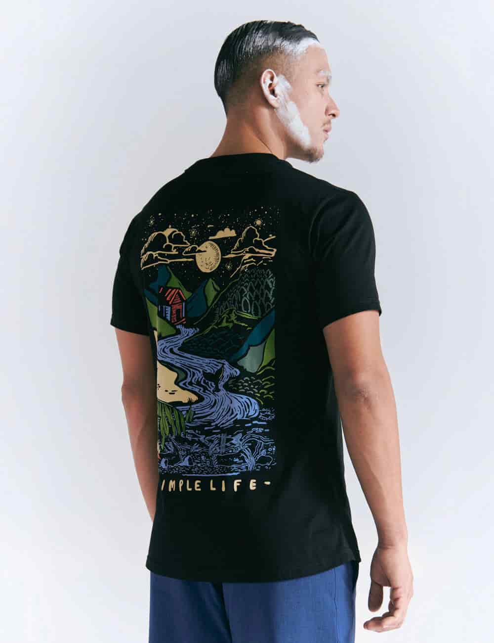 Camiseta Regular Fit Mountain Life negro Hombre - miniatura 5
