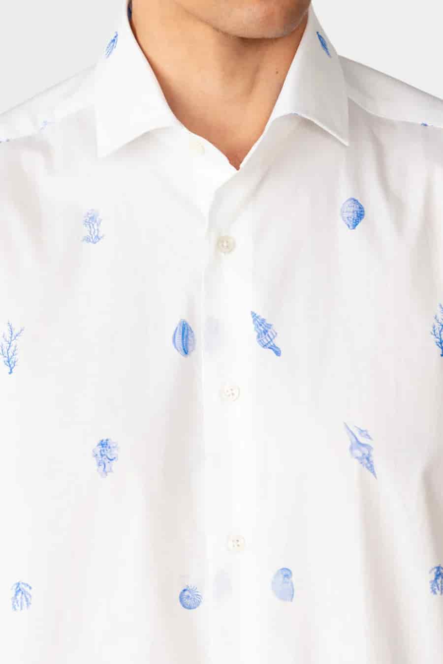Men's cotton shirt white papuá - miniatura 8