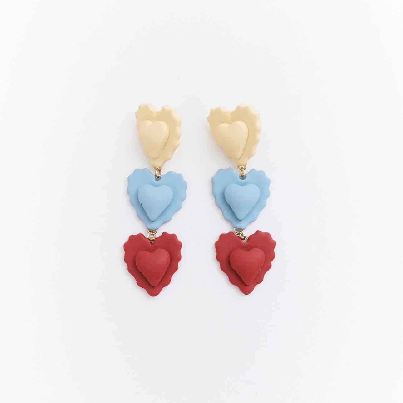 Aretes Latidos tricolor - miniatura 1