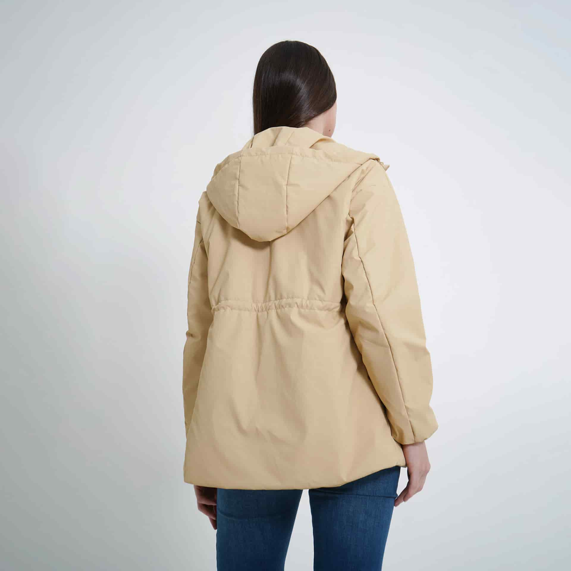 Chaqueta acolchada con capucha y ajuste en cintura - miniatura 5