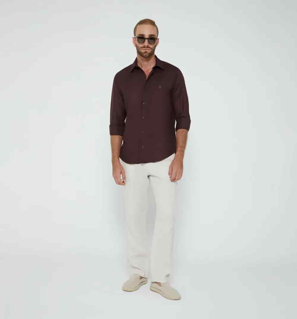 Camisa para hombre de lino - miniatura 30