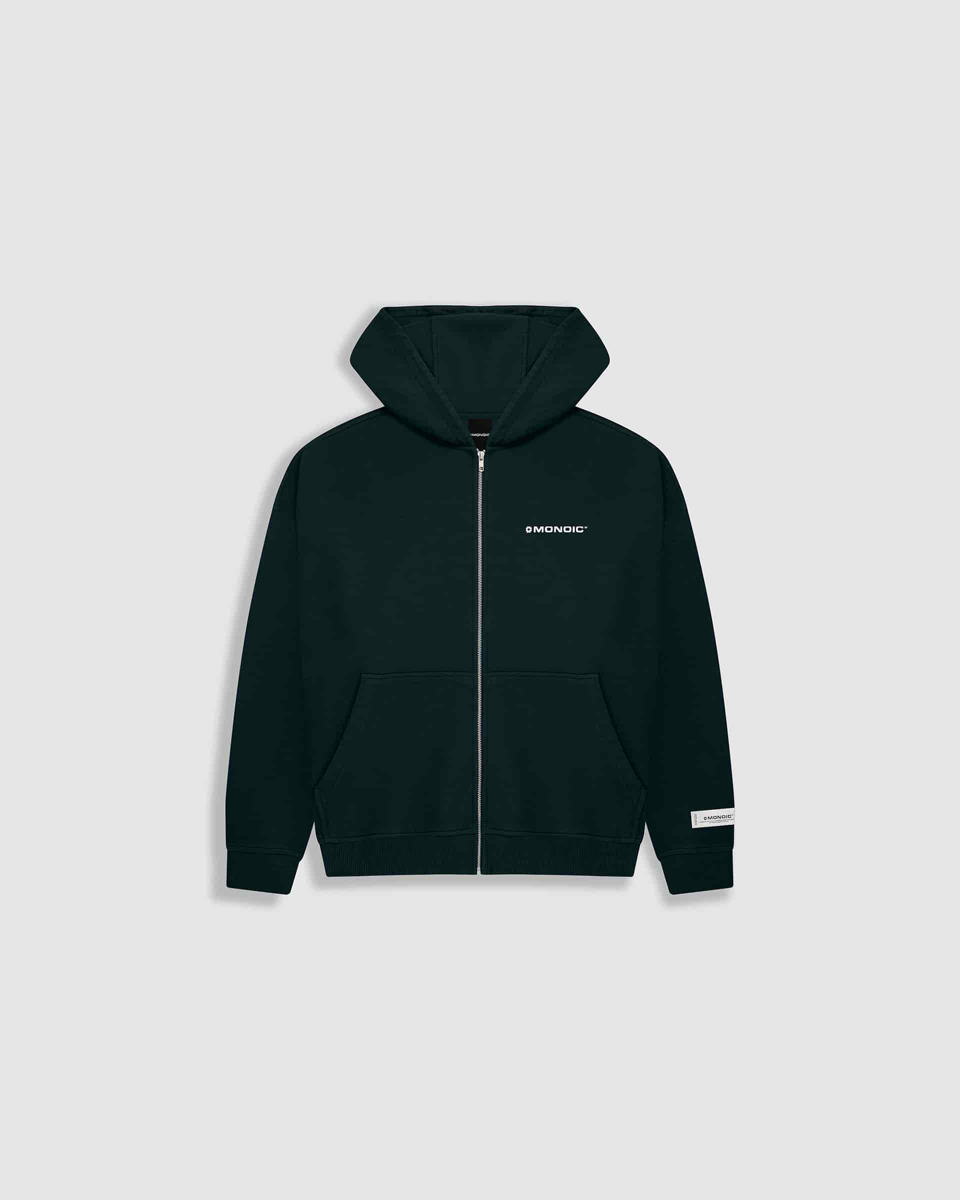 Zip Hoodie Oversized Básico V4 - Forest Green - miniatura 1