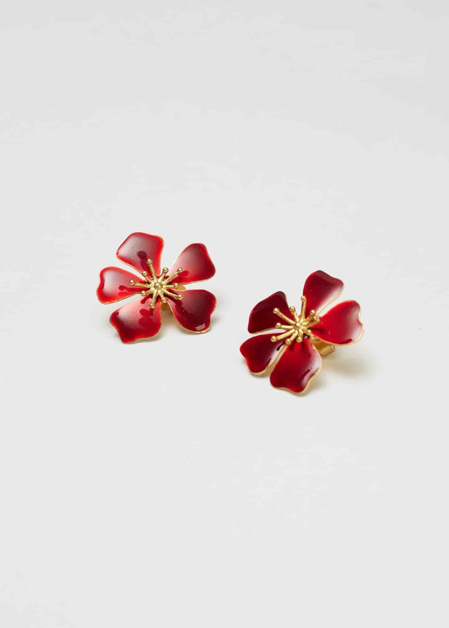 Aretes Aurora Midi Rojo vino - miniatura 2