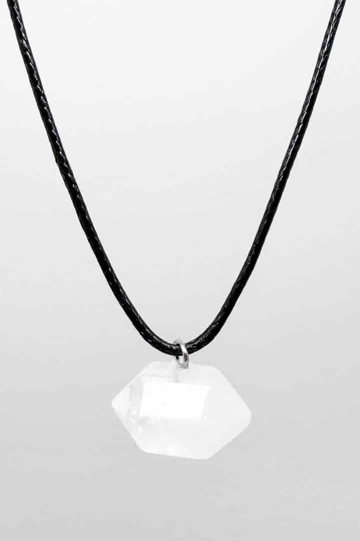 Collar cuerda cristal hexágono - miniatura 1