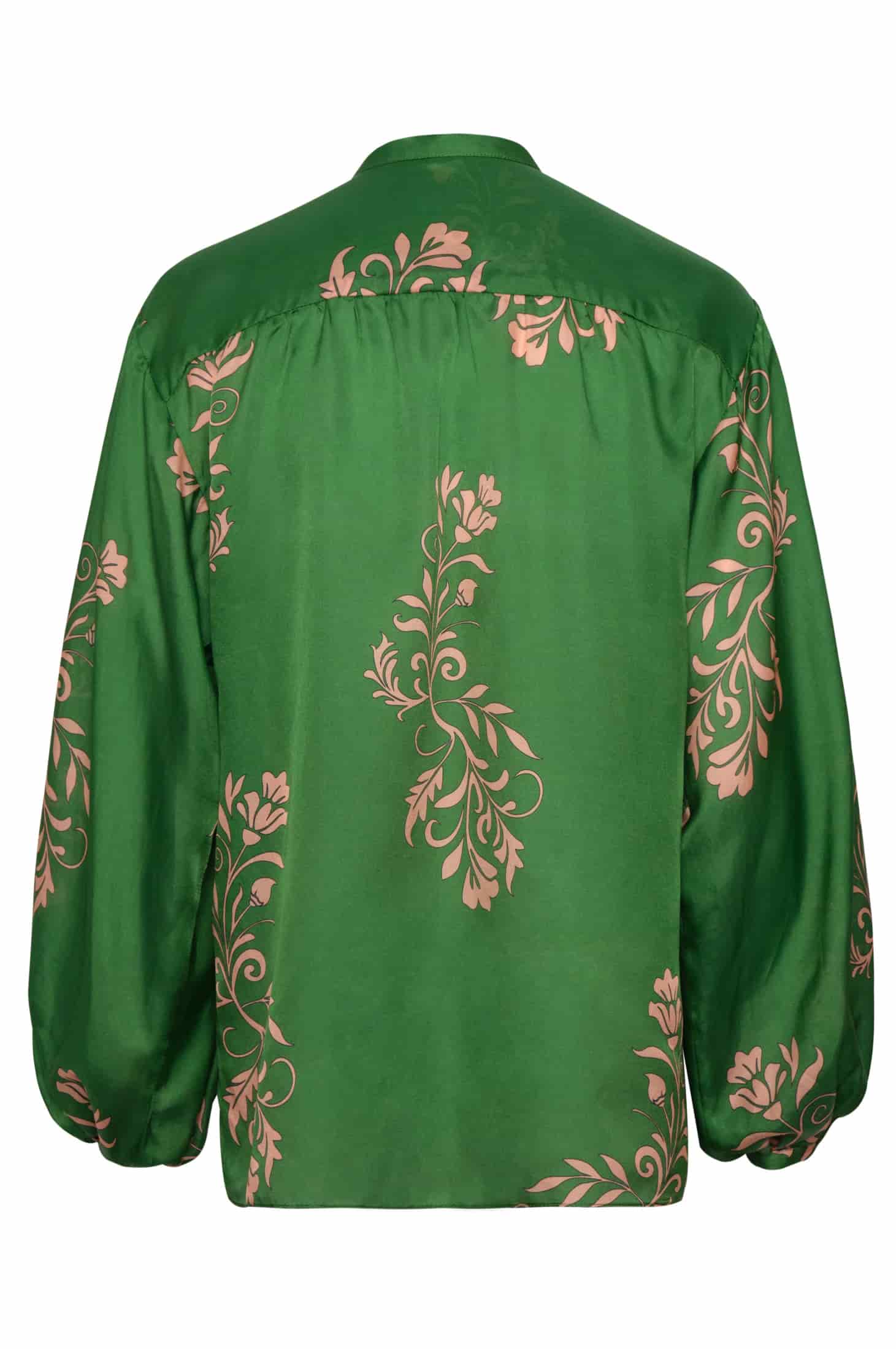 Don Simon Cotton Silk Shirt / Green Buganvilias - miniatura 4