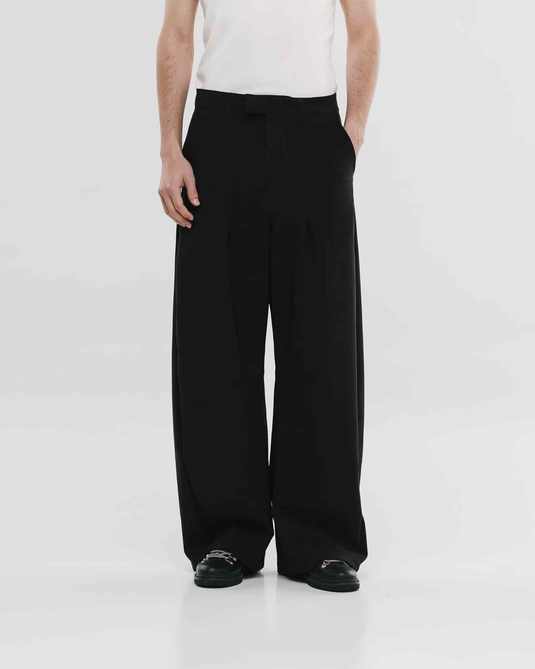 Barrel Fit Trousers - Negro - miniatura 4