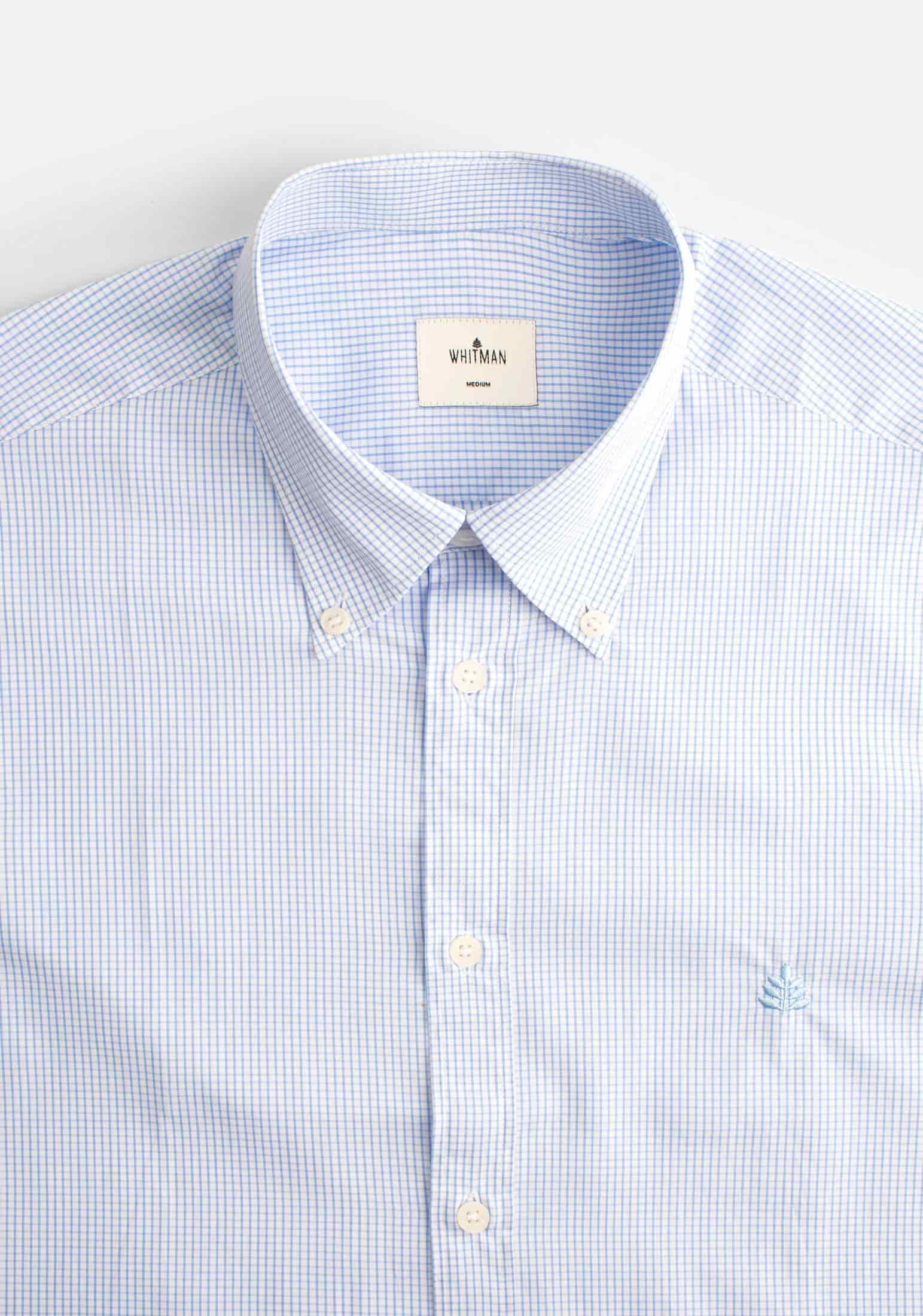 Camisa H CBD Cuadros Med L-Atn Azul Claro - miniatura 2