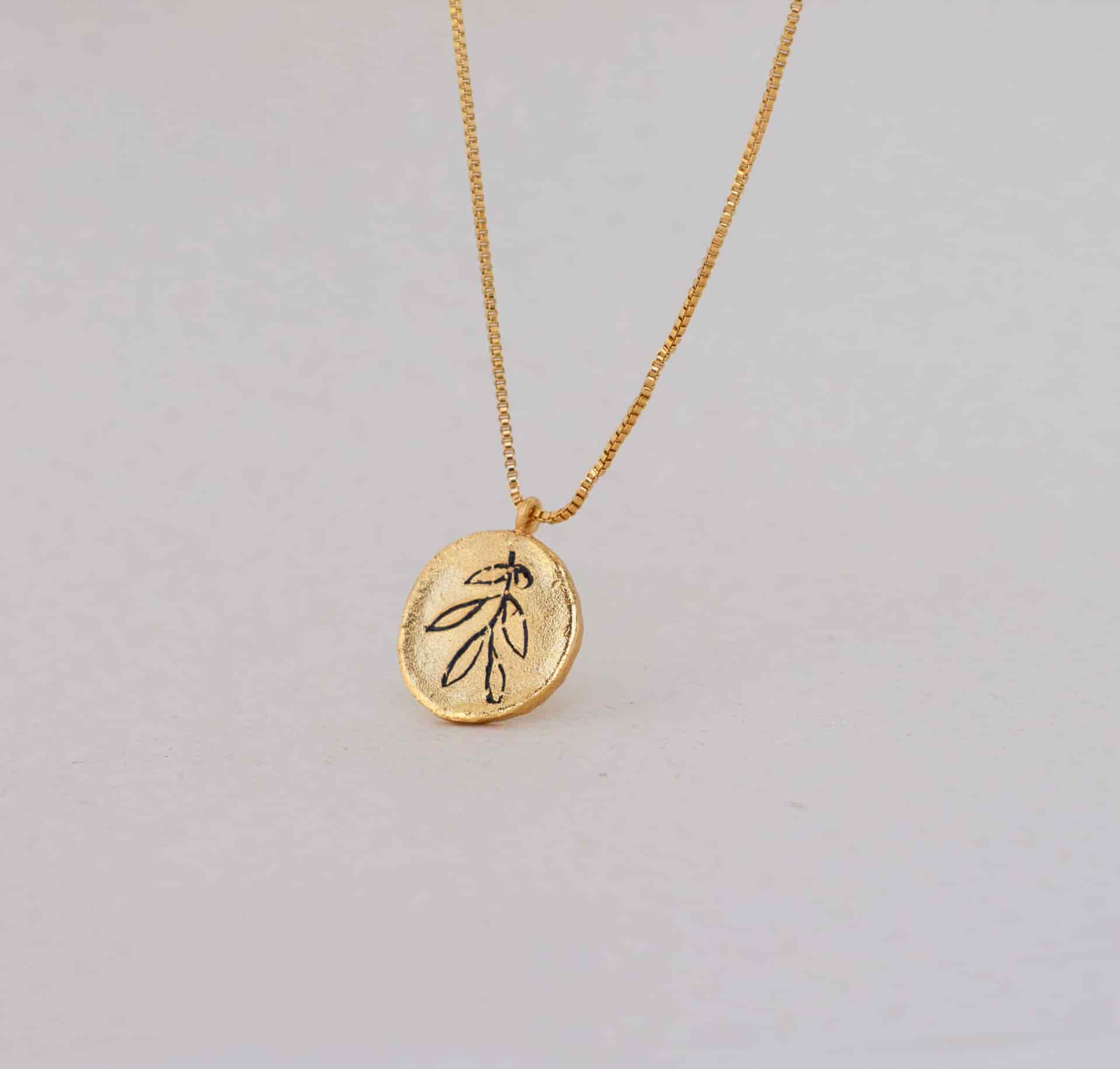 Collar moneda olivo - miniatura 3