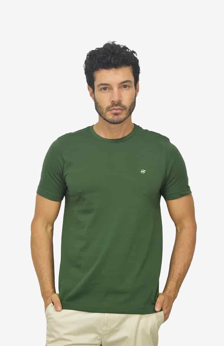 Camiseta básica Verde para Hombre - miniatura 1