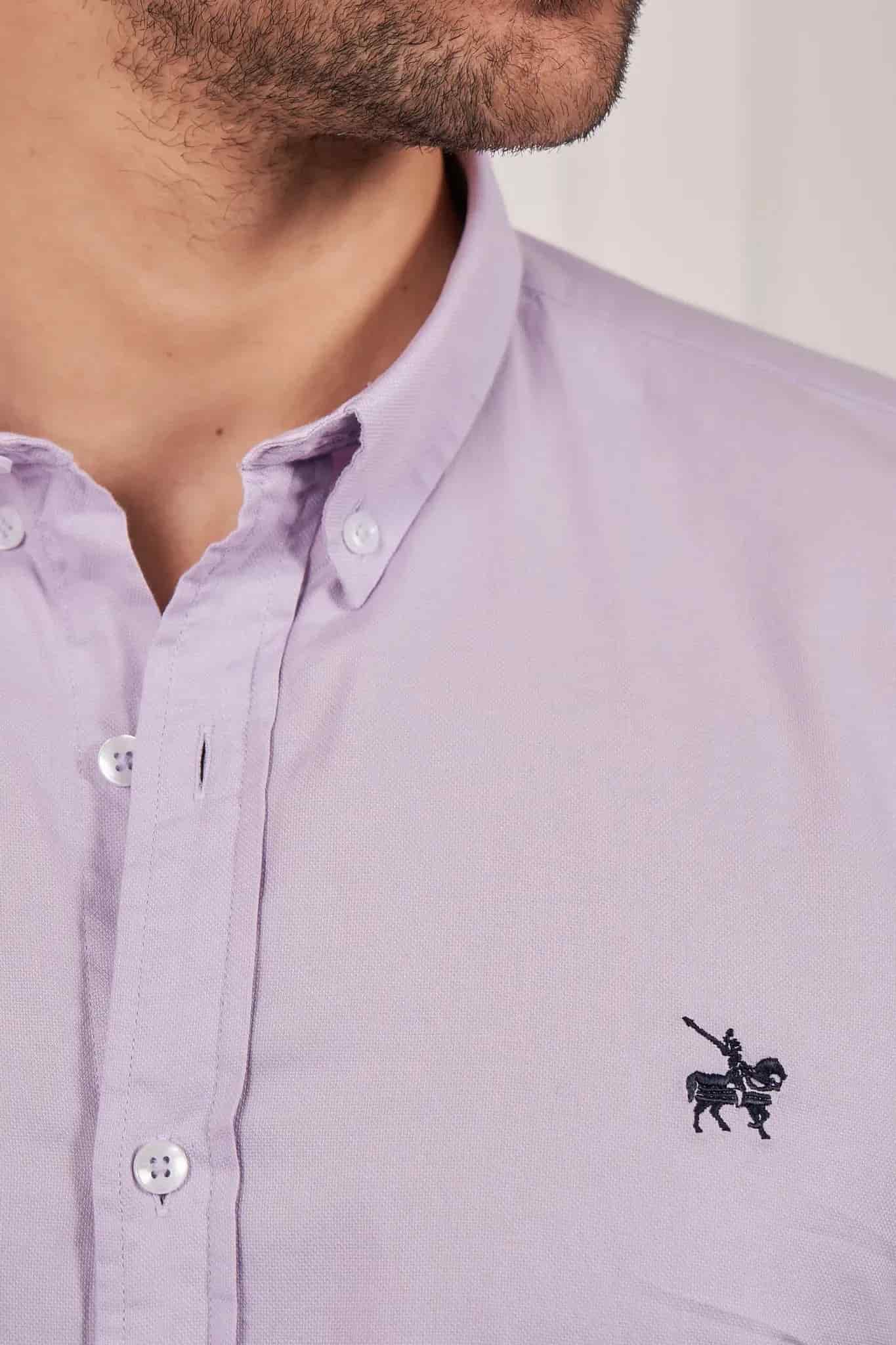 Camisa Oxford Hombre Lila - miniatura 3