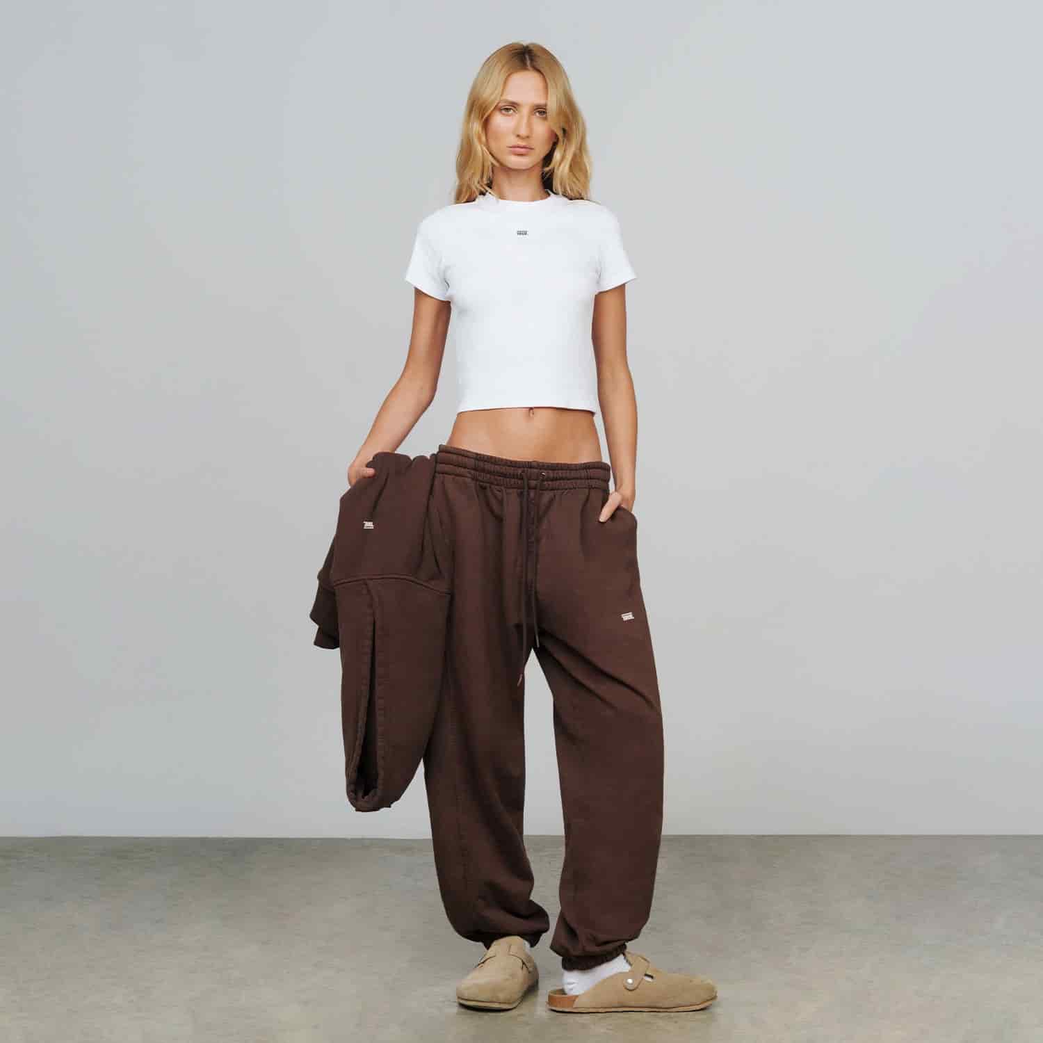 Slim Ribbed Fitted Tee - White - miniatura 6