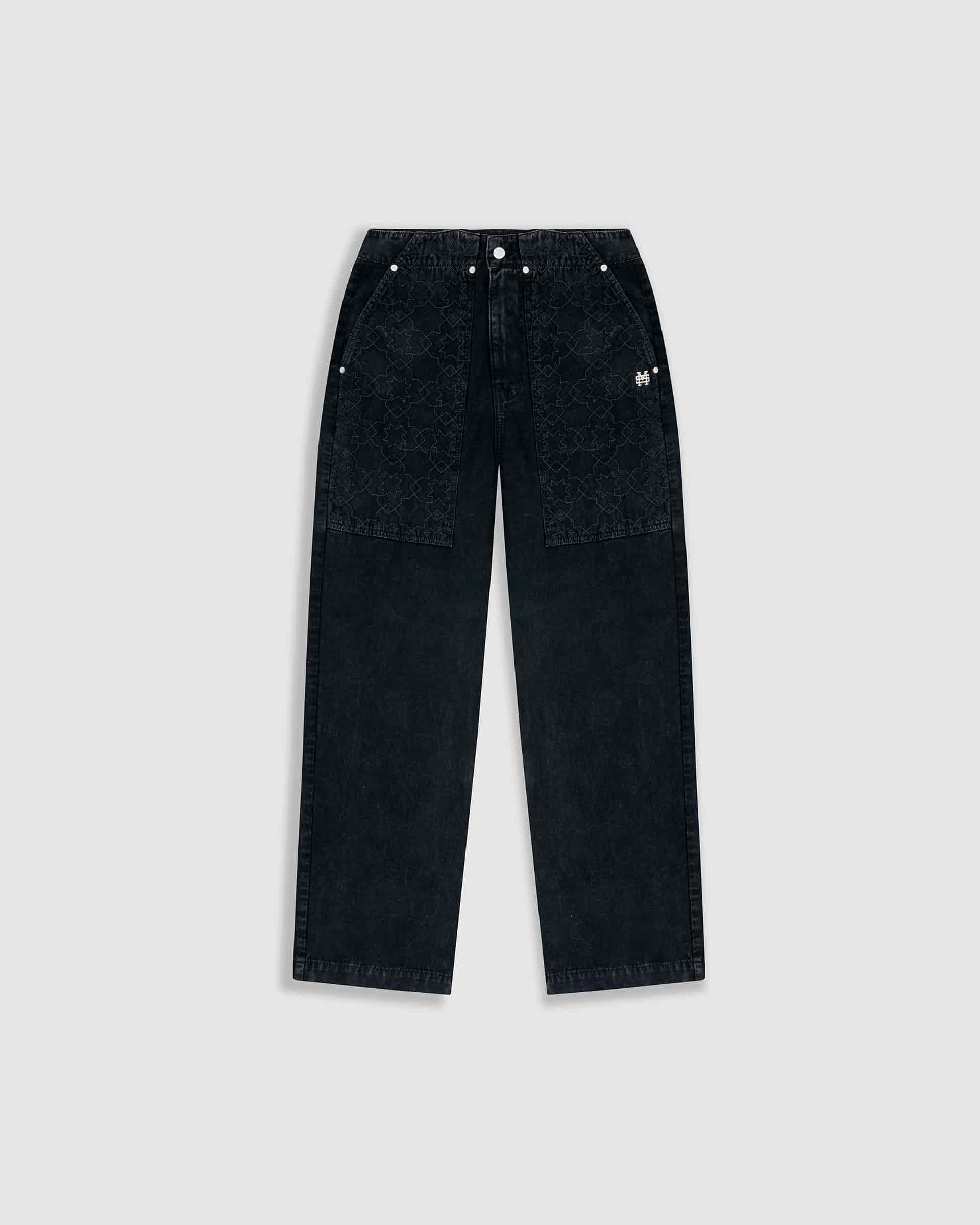 Wide Fit Chore Pants - Negro - miniatura 1