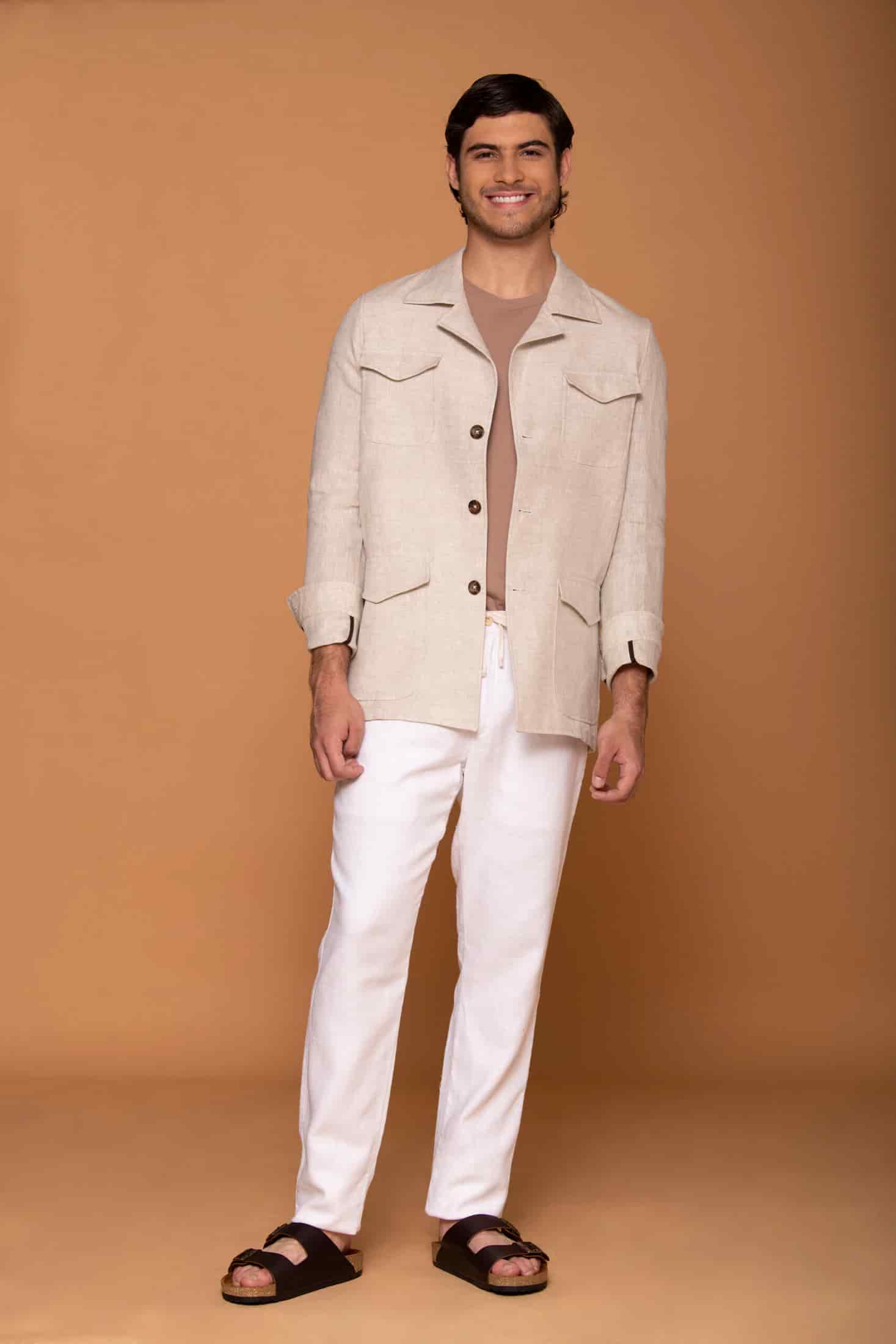 Chaqueta Safari Lino Arena - miniatura 2