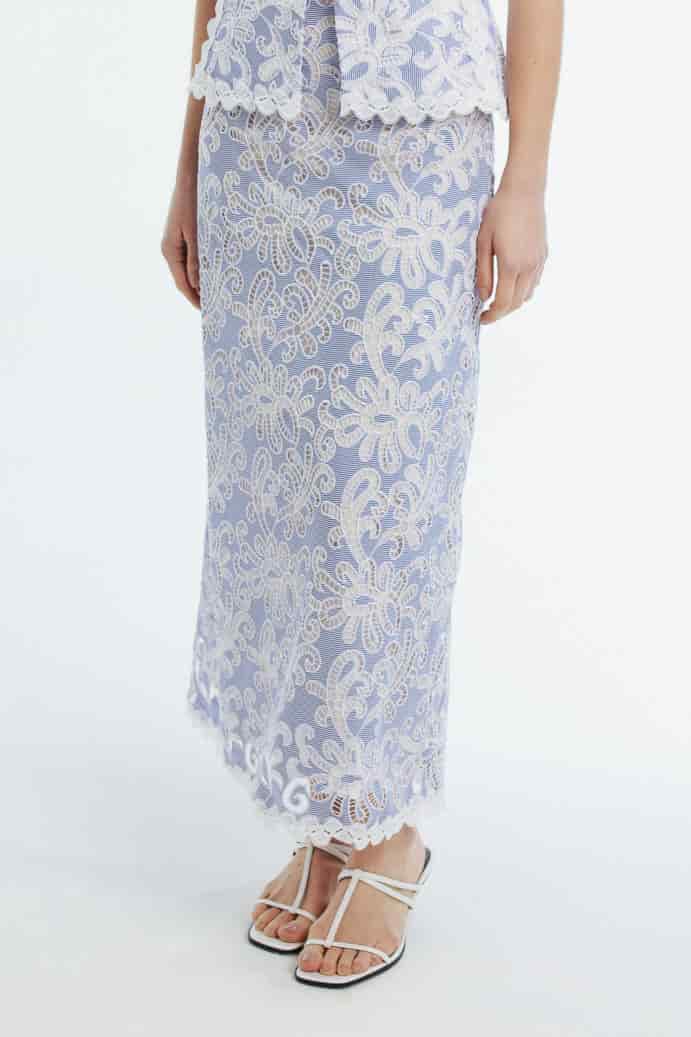 NINA MAXI SKIRT BLUE - miniatura 2