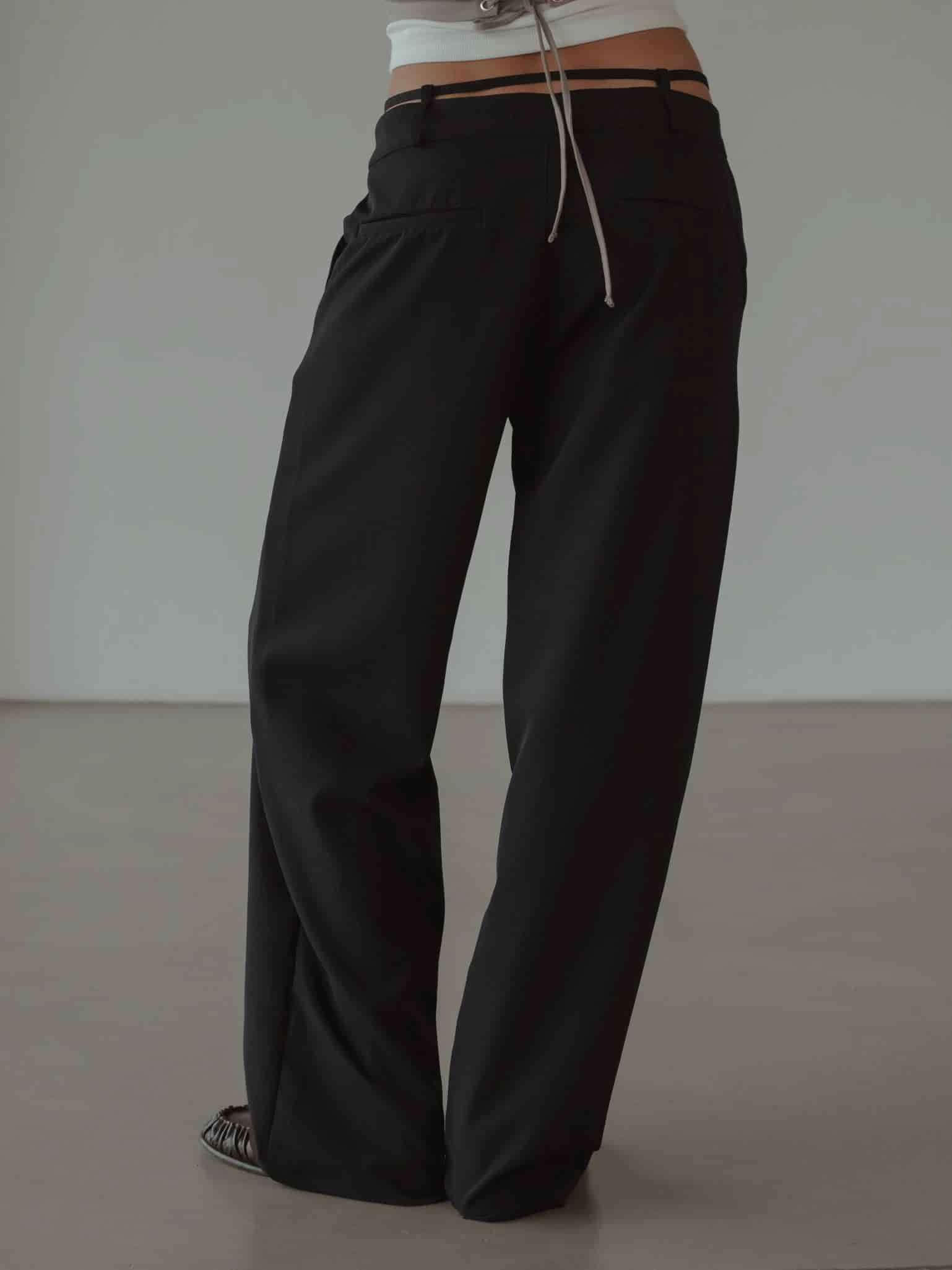 CROSS BELT TROUSER - BLACK - miniatura 10