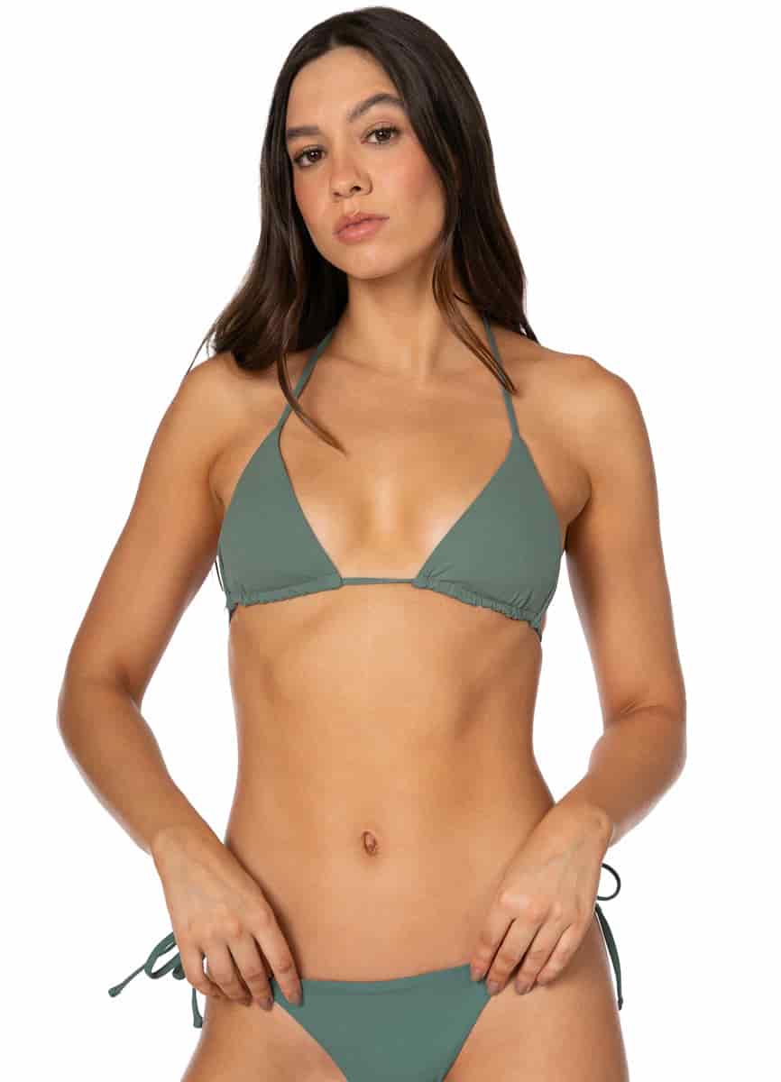 Maaji Eucalyptus Green Balmy Sliding Triangle Bikini Top - miniatura 5