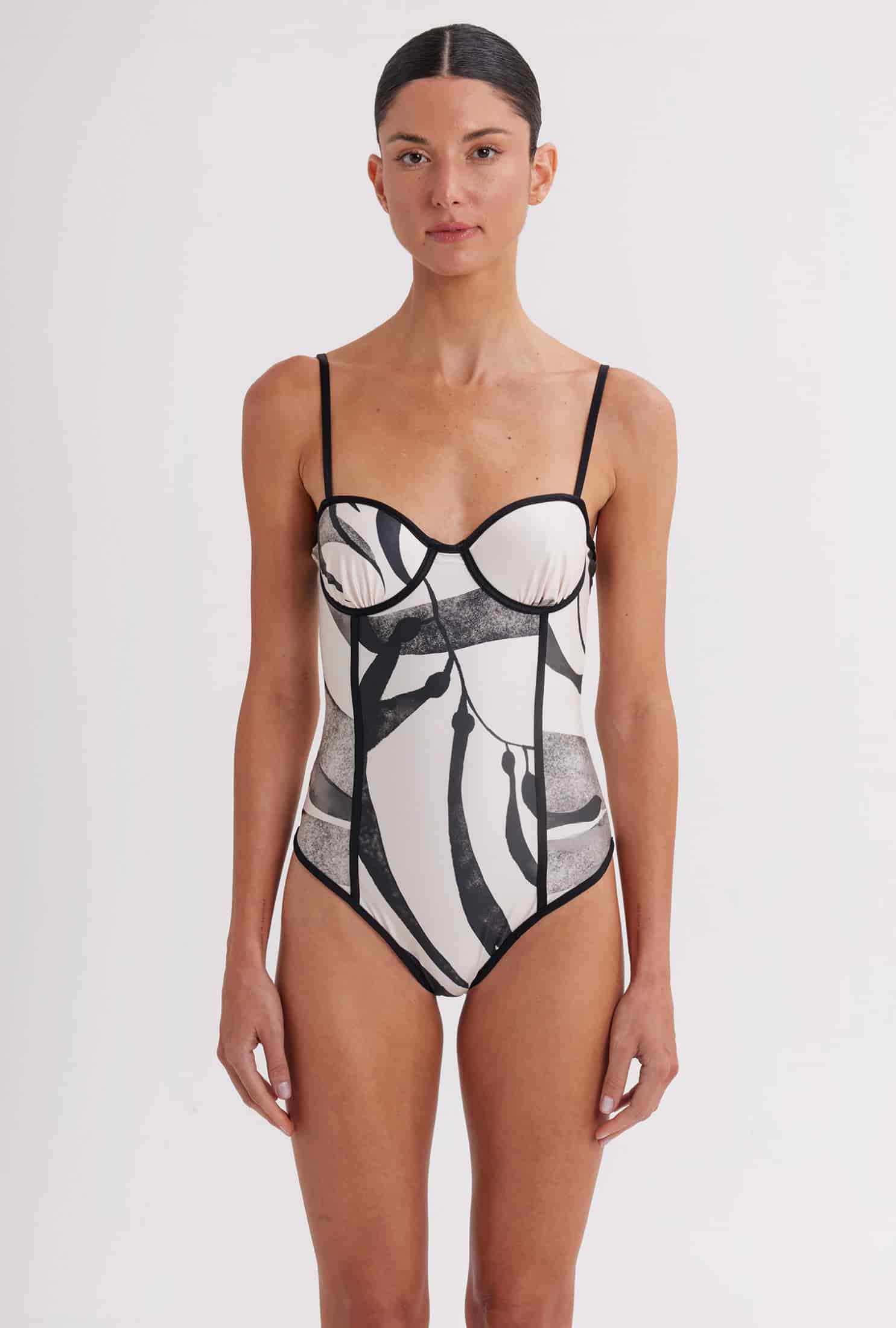 Vestido de Baño Enterizo Faith Wavy Leaf - miniatura 1
