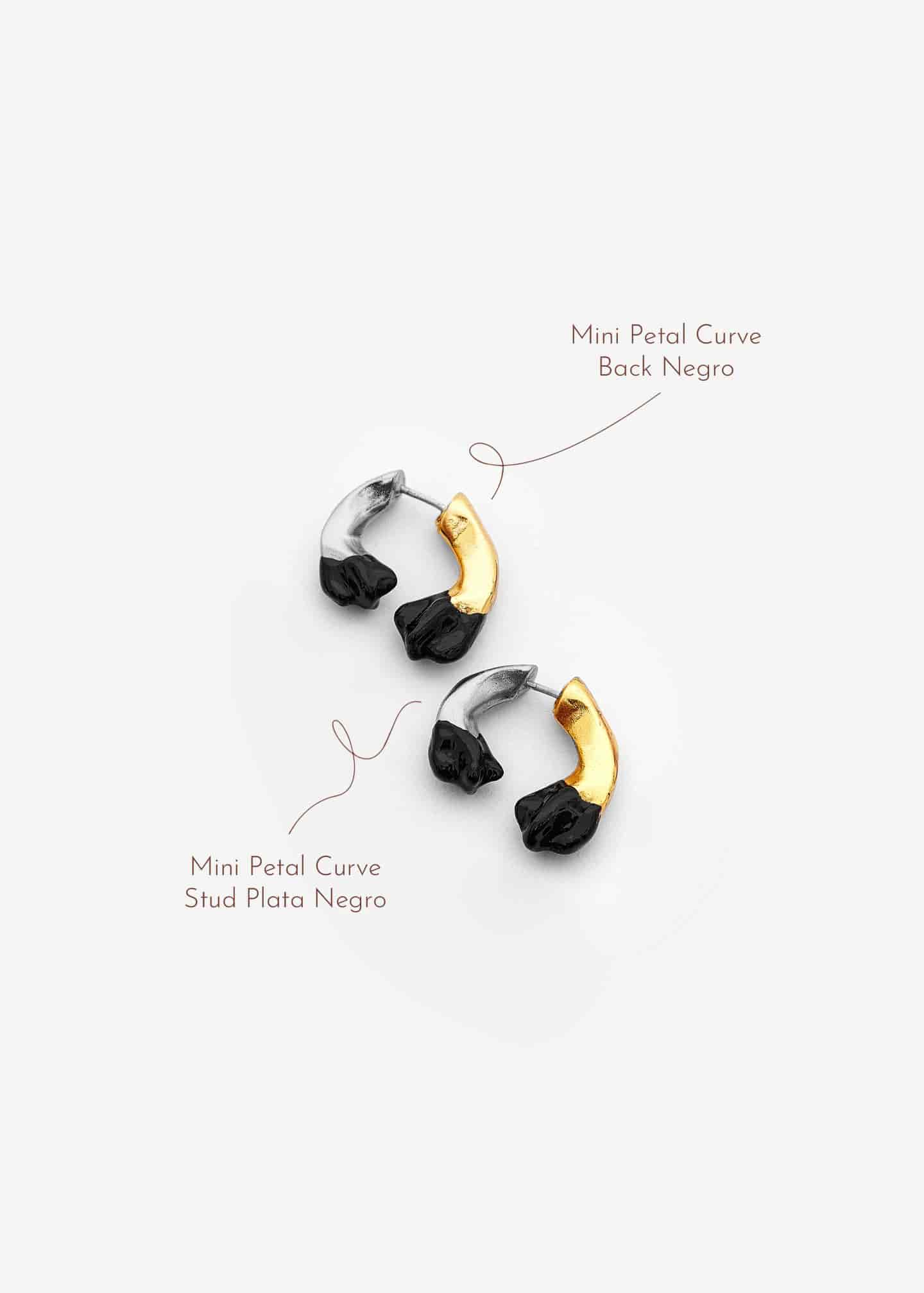 Mini Petal Curve Back Negro - miniatura 3