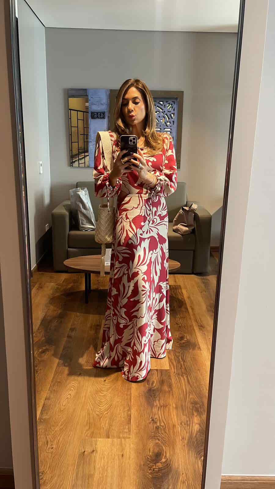 Coral Wine Dress - miniatura 2