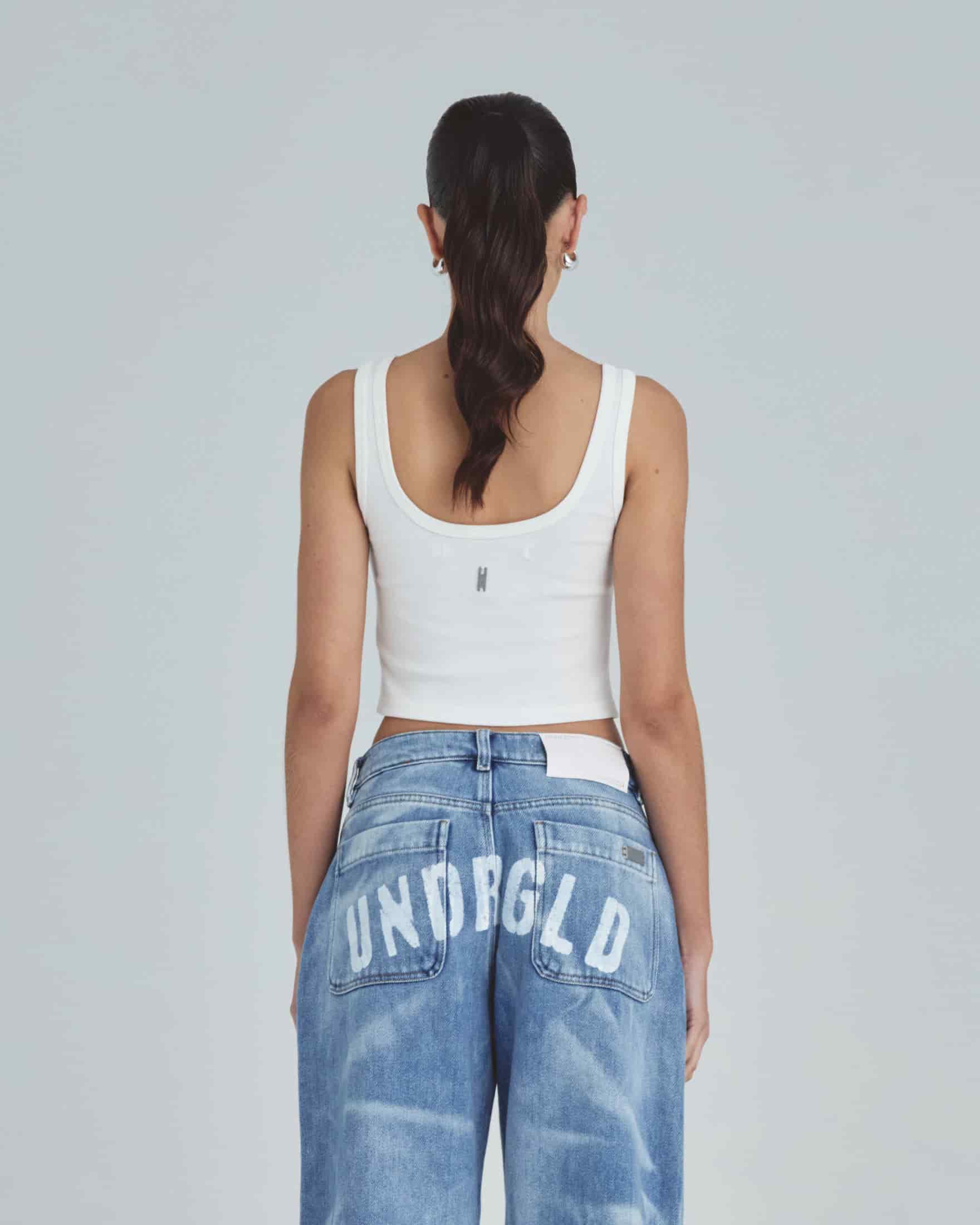 W Line Basic Tank Top White - miniatura 7