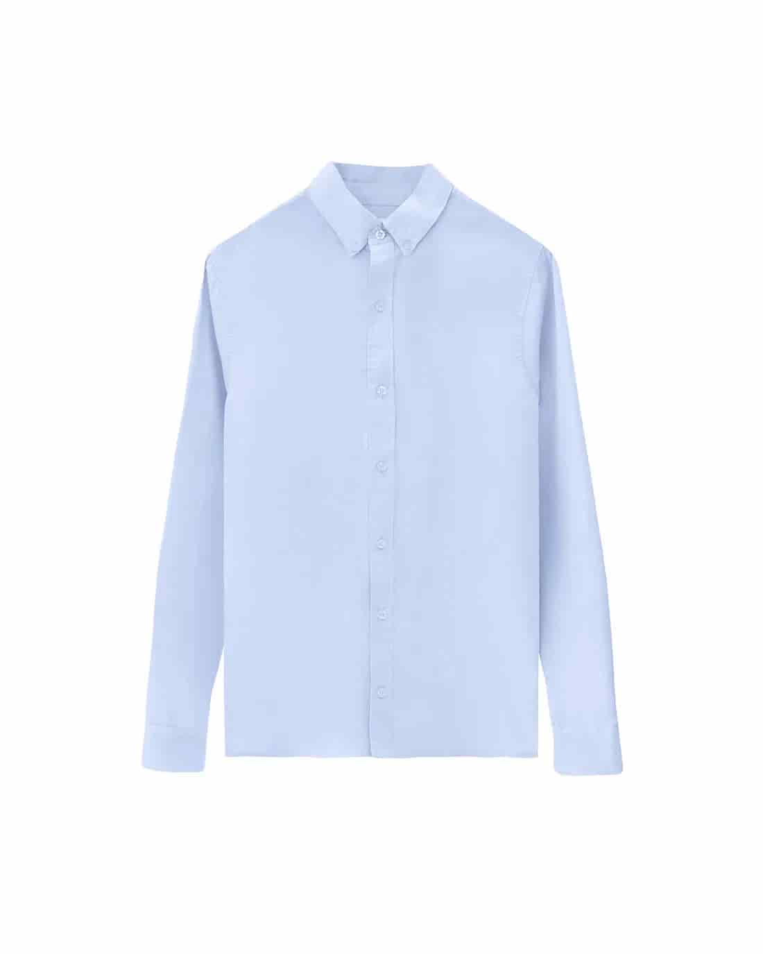 Camisa Clásica Celeste Eleganza - miniatura 1
