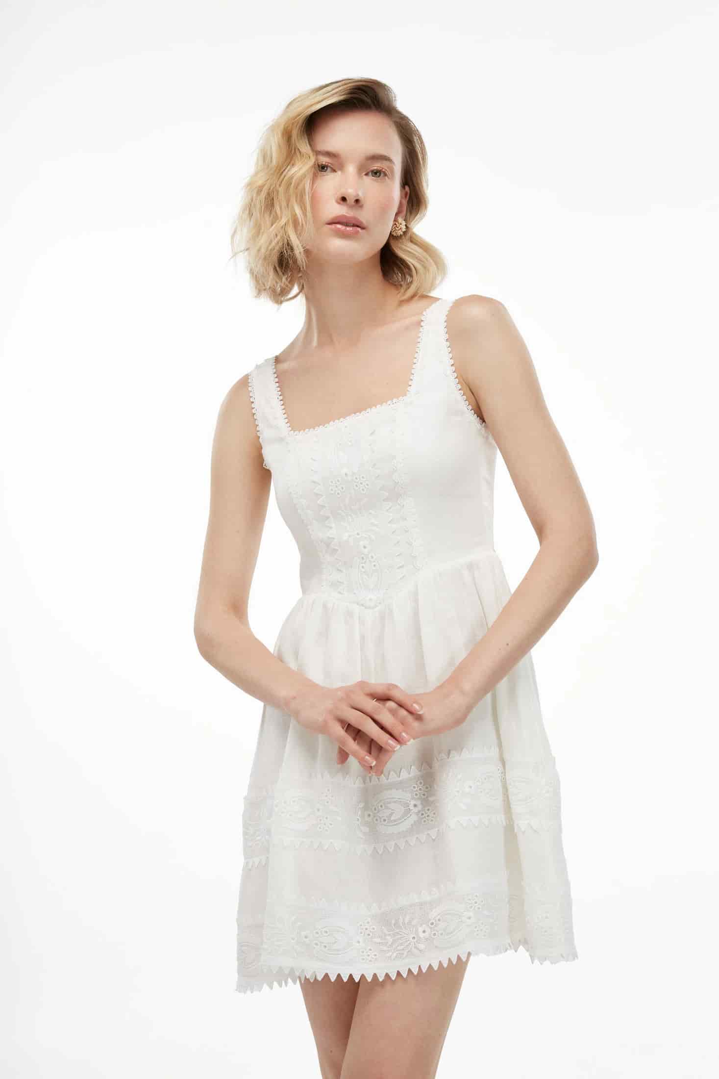 SERENA MINI DRESS WHITE - miniatura 4