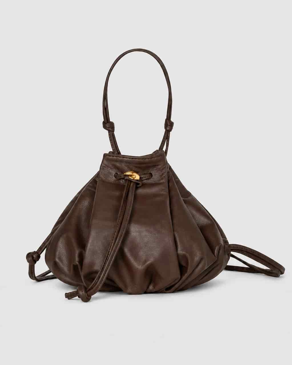 Alpha Beige Leather Bag - miniatura 5