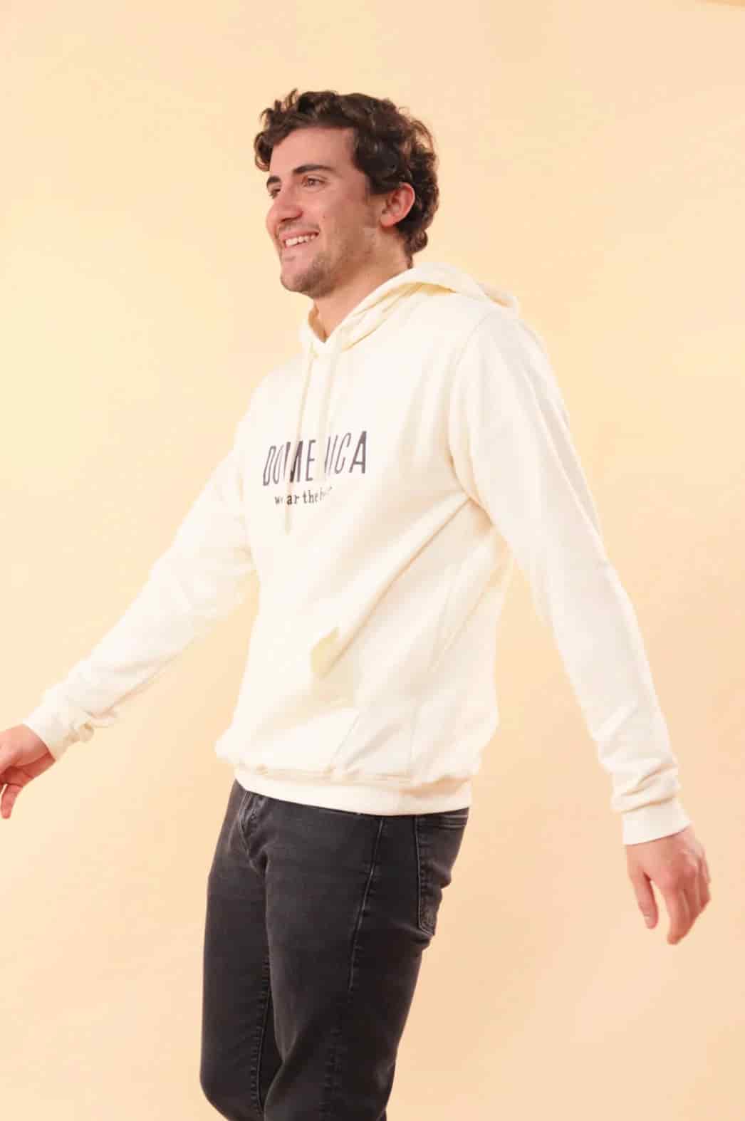 HOODIE DOMENICA CREMA - UNISEX - miniatura 2